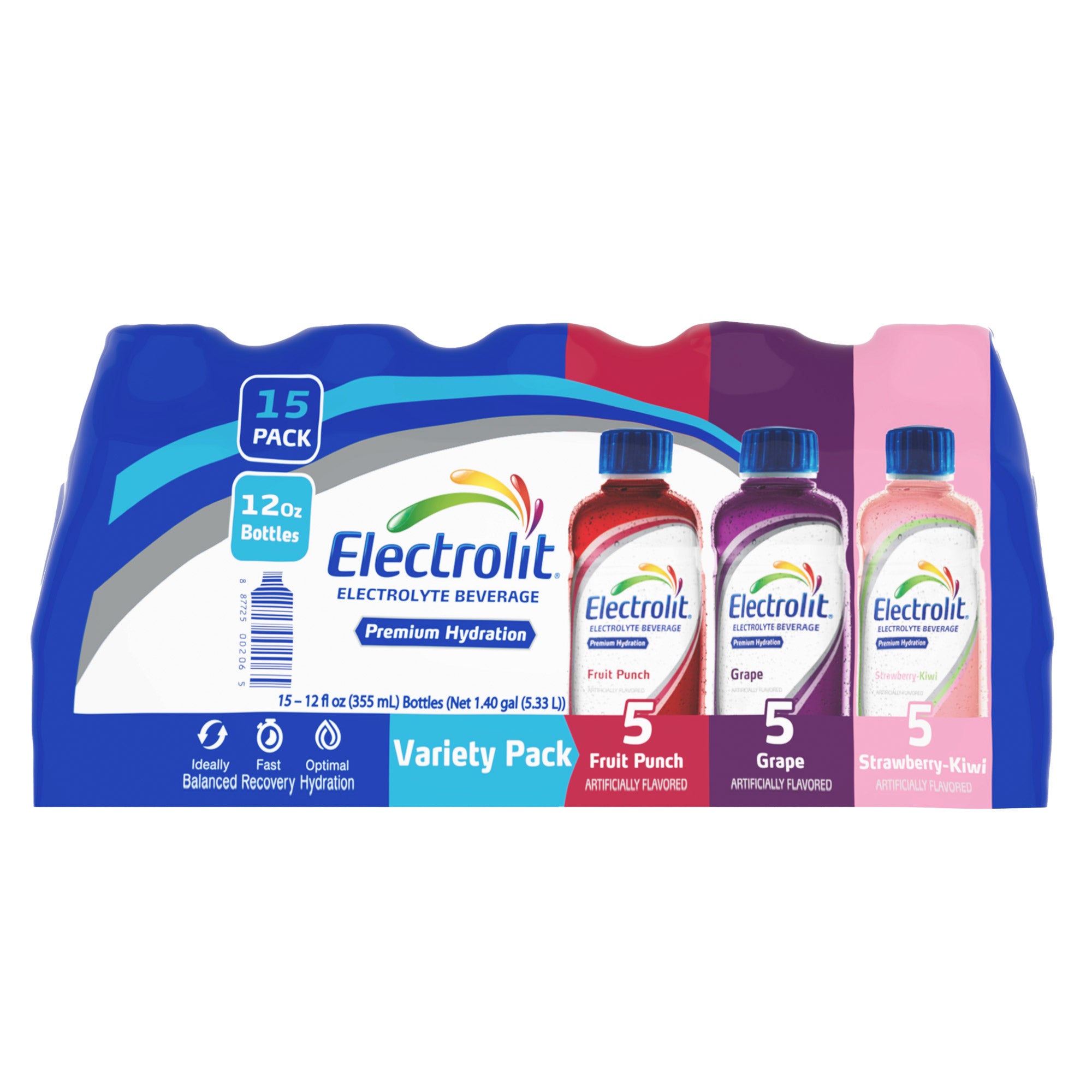 ELECTROLIT HYDRATION VARIETY PACK 15 CT / 12 OZ