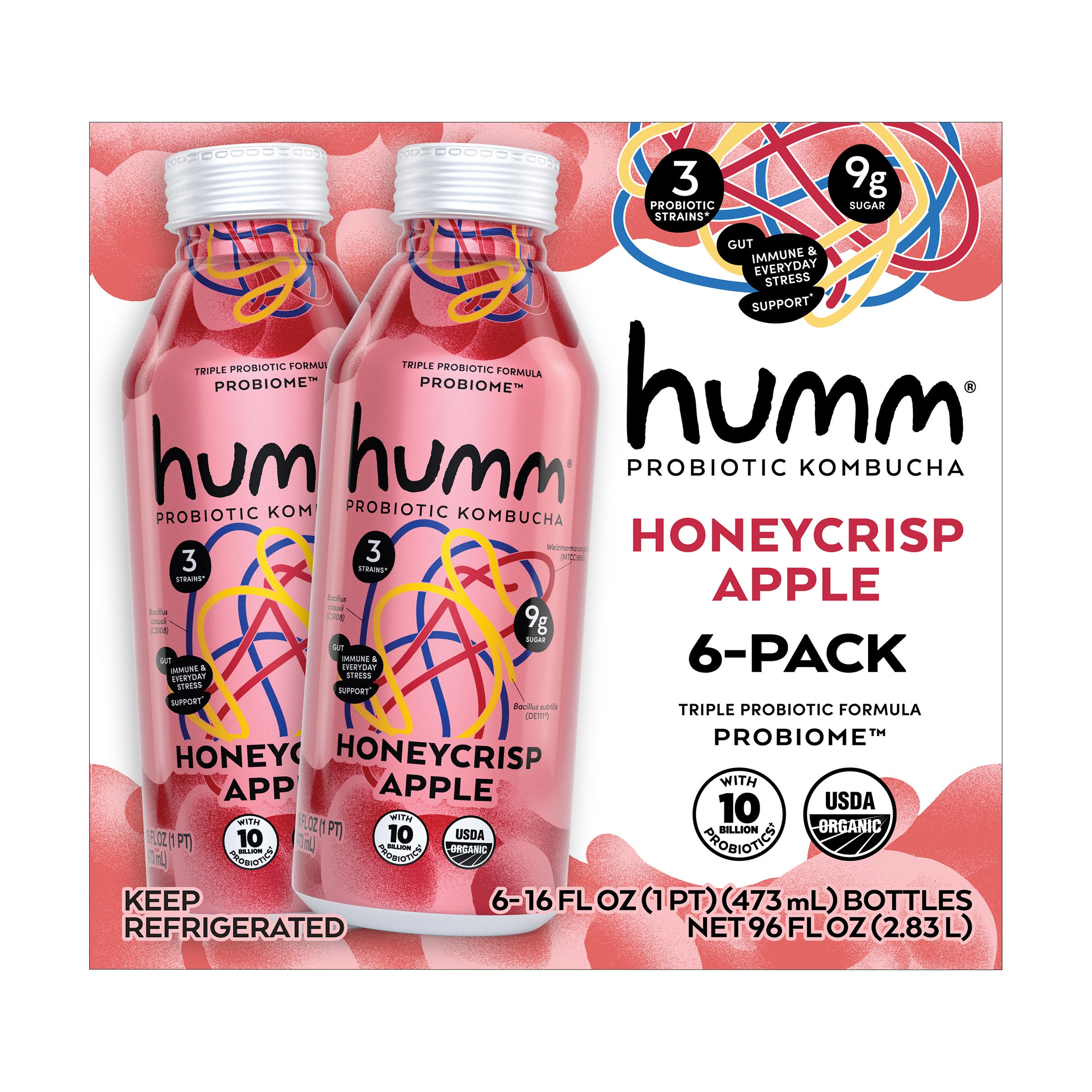 HUMM ORGANIC KOMBUCHA PROBIOME 6/16 OZ