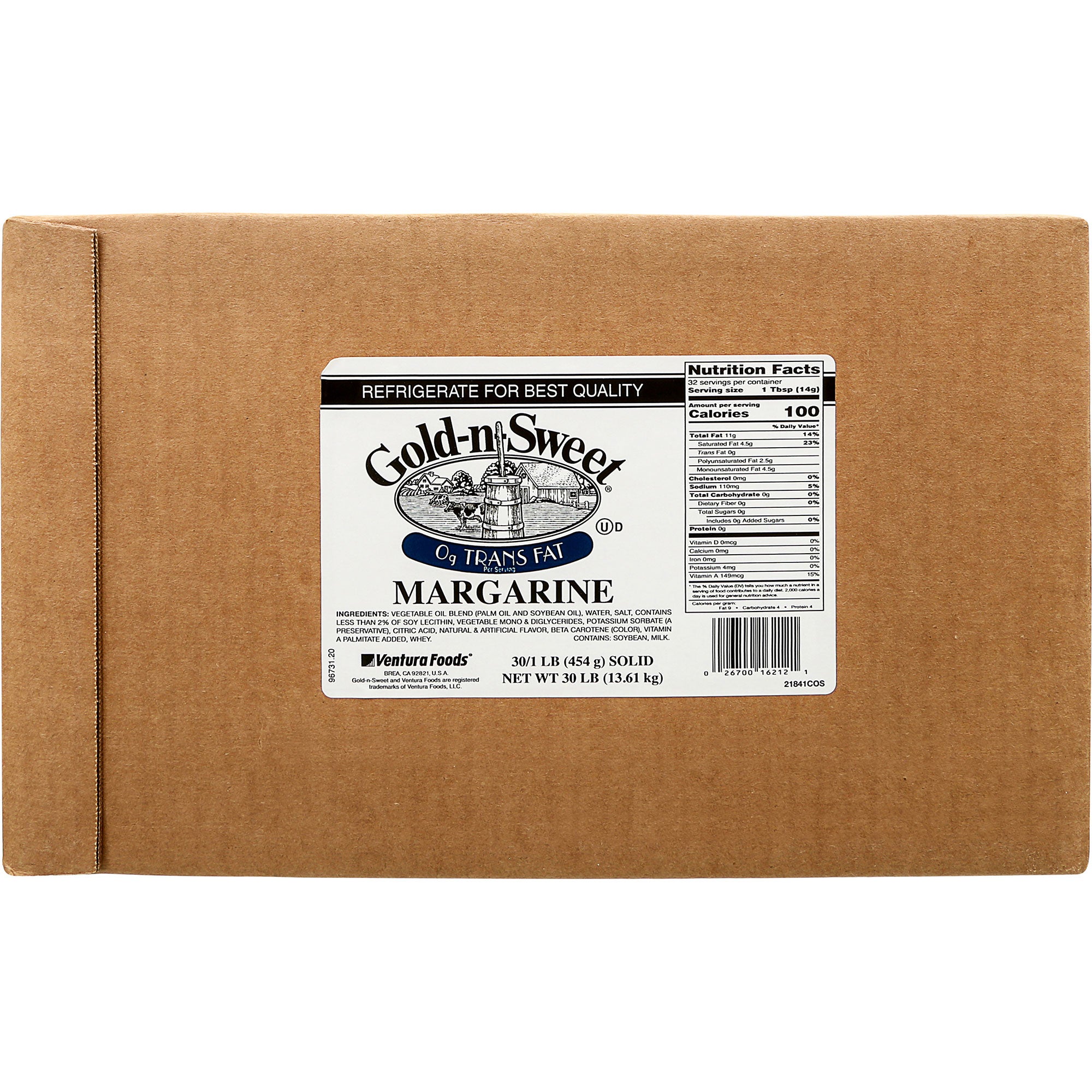 GOLD N SWEET MARGARINE SOLID 30/1LB CASE SALE