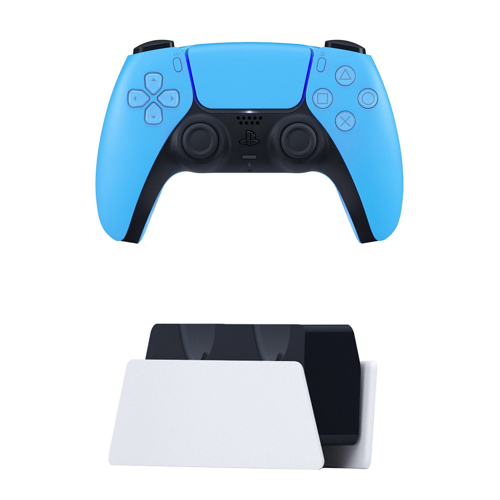 SONY PS5 DUALSENSE CONTROLLER & CHARGER BUNDLE- STARLIGHT BLUE - Image 1