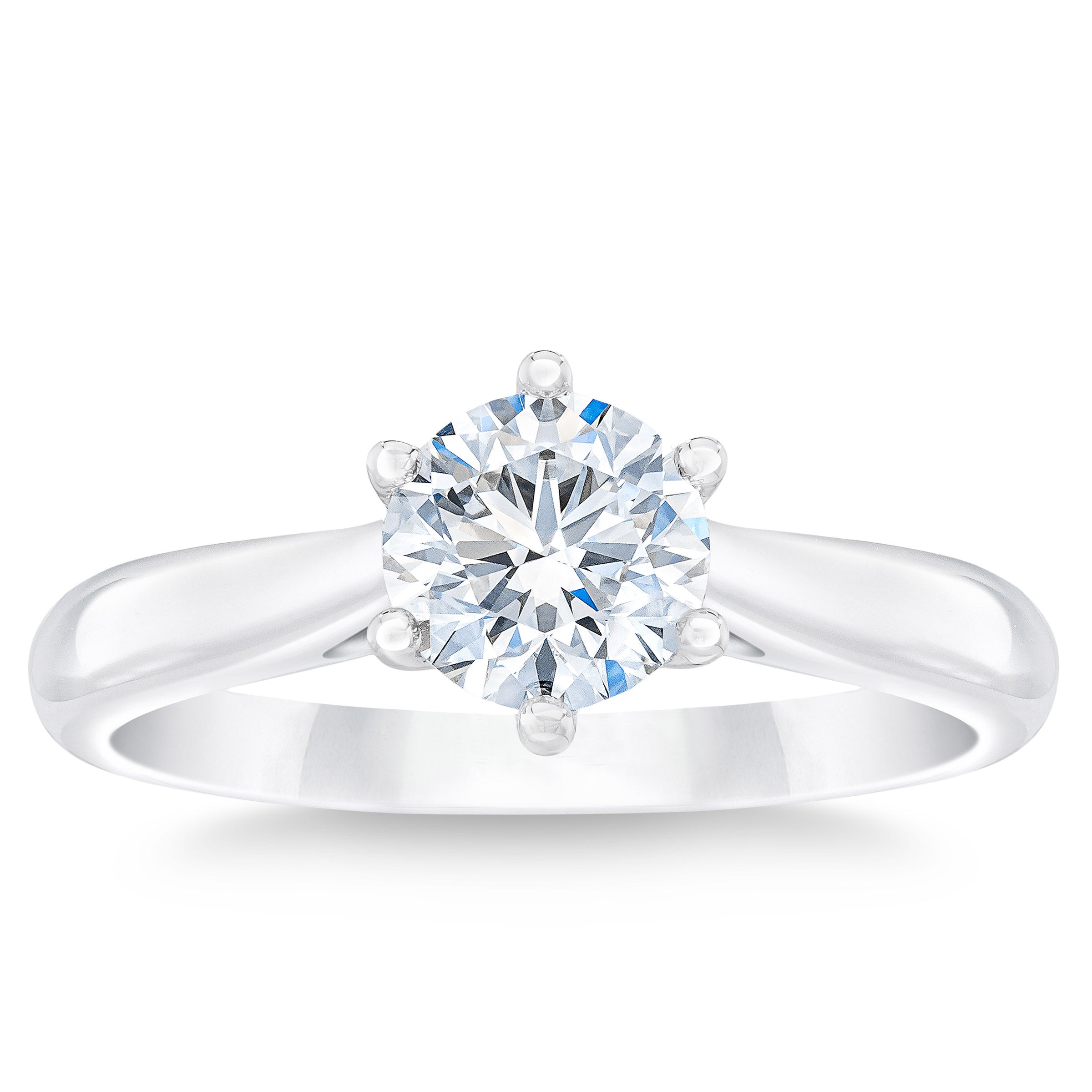 1.40CT ROUND BRILLIANT PLATINUM SOLITAIRE RING VVS2 ¨H¨ COLOR - Image 1