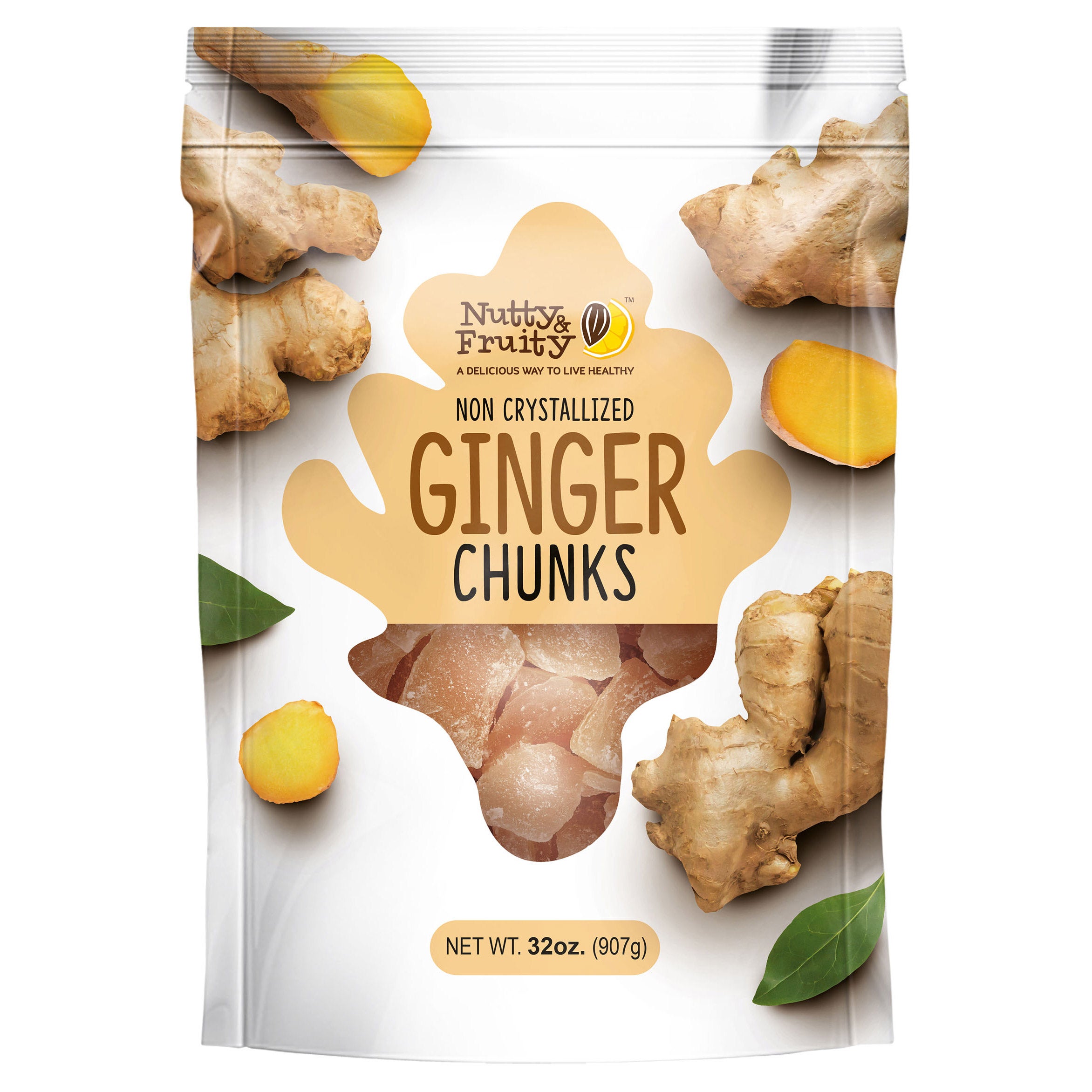 NUTTY AND FRUITY GINGER CHUNKS 32 OZ