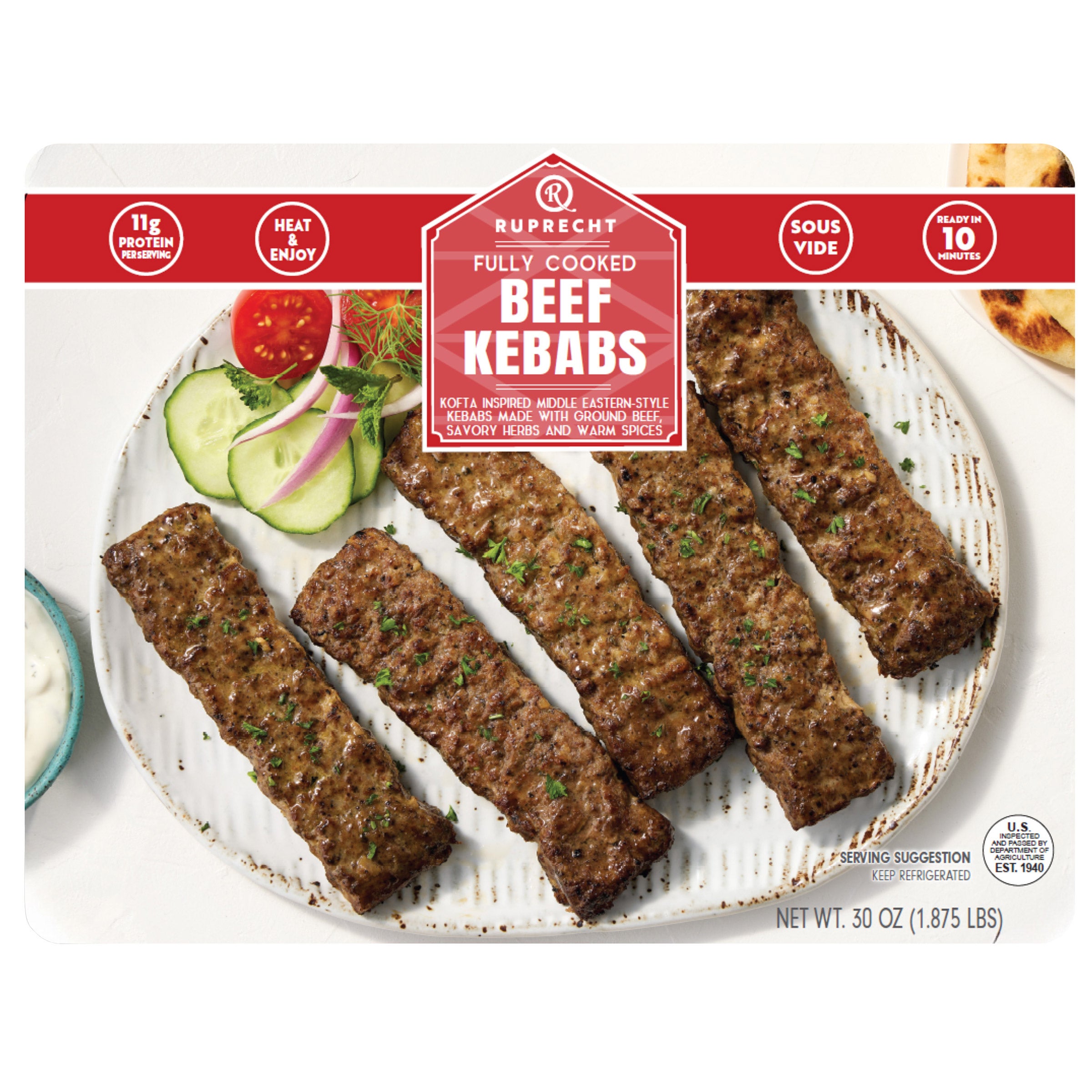 RUPRECHT'S BEEF KEBABS 30 OZ (1.88 LBS)