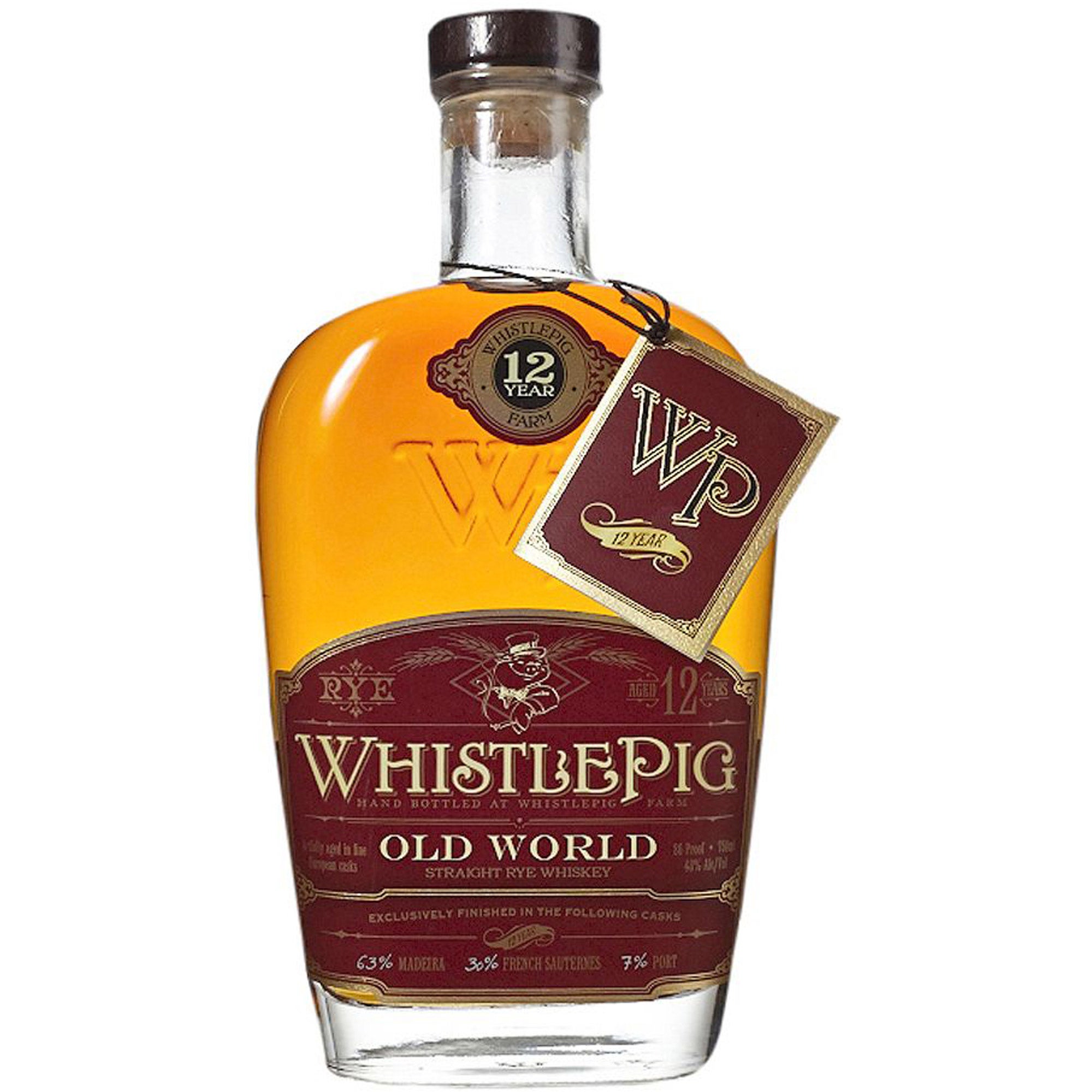 WHISTLEPIG 12 YEAR OLD WORLD RYE VERMONT 750 ML