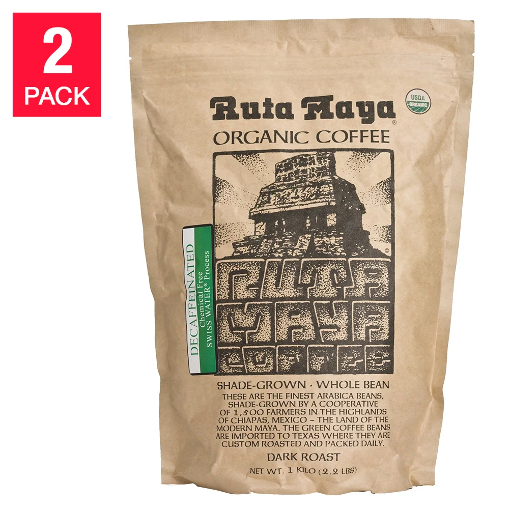RUTA MAYA ORGANIC WHOLE BEAN DECAF 35.2 OZ (2.2 LBS)