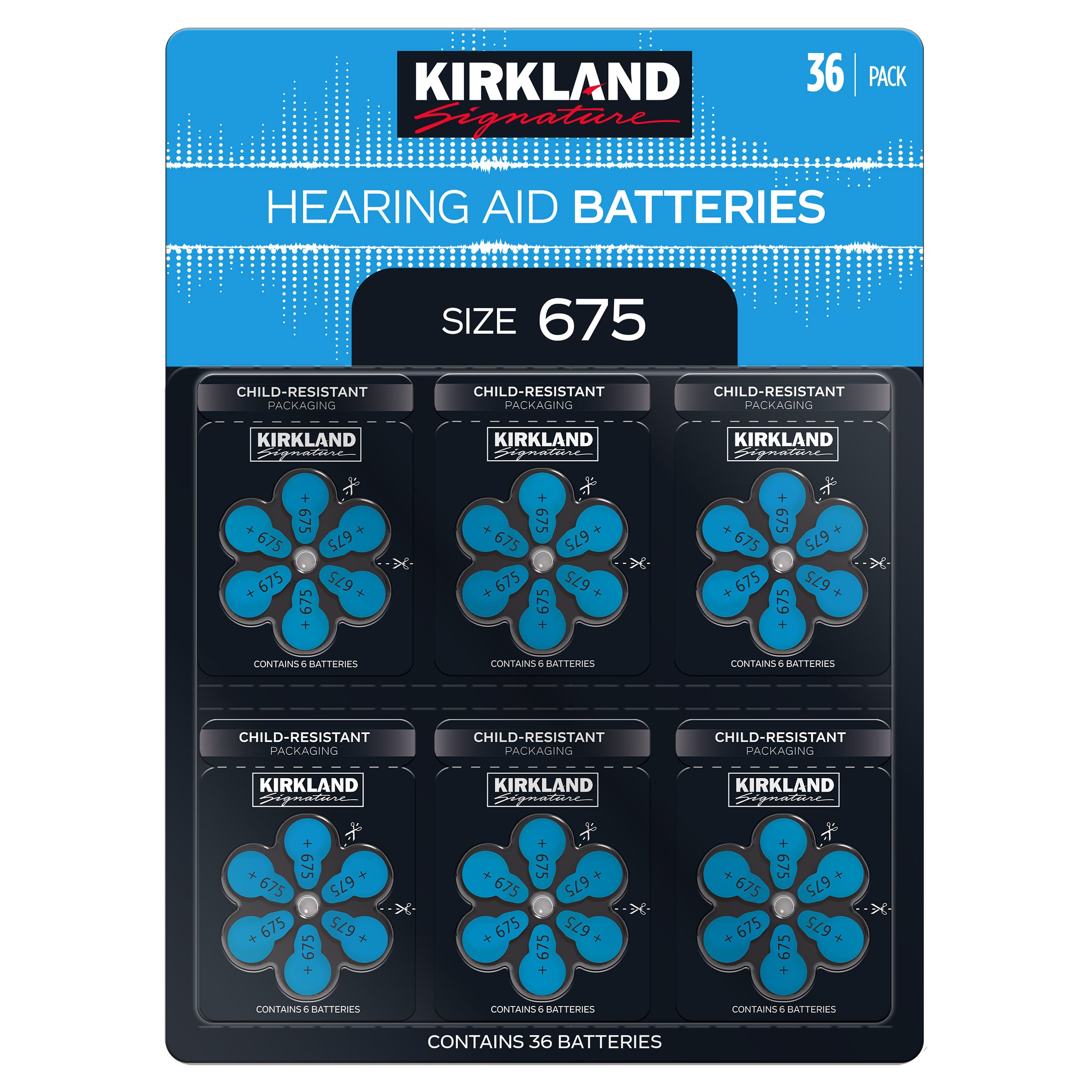 KS HEARING AID BATTERY ZINC AIR SIZE 675 36PK