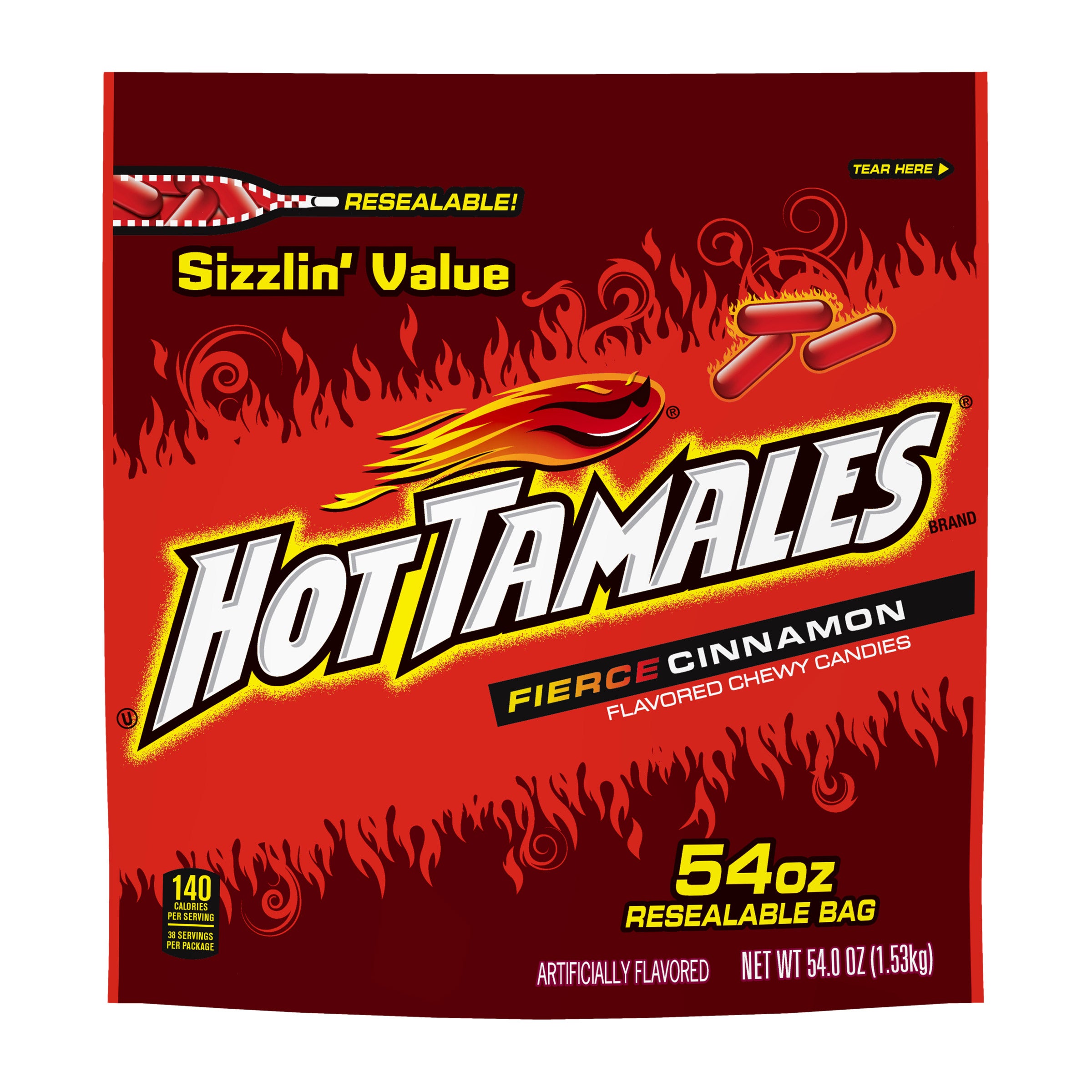 HOT TAMALES FIERCE CINNAMON 54 OZ