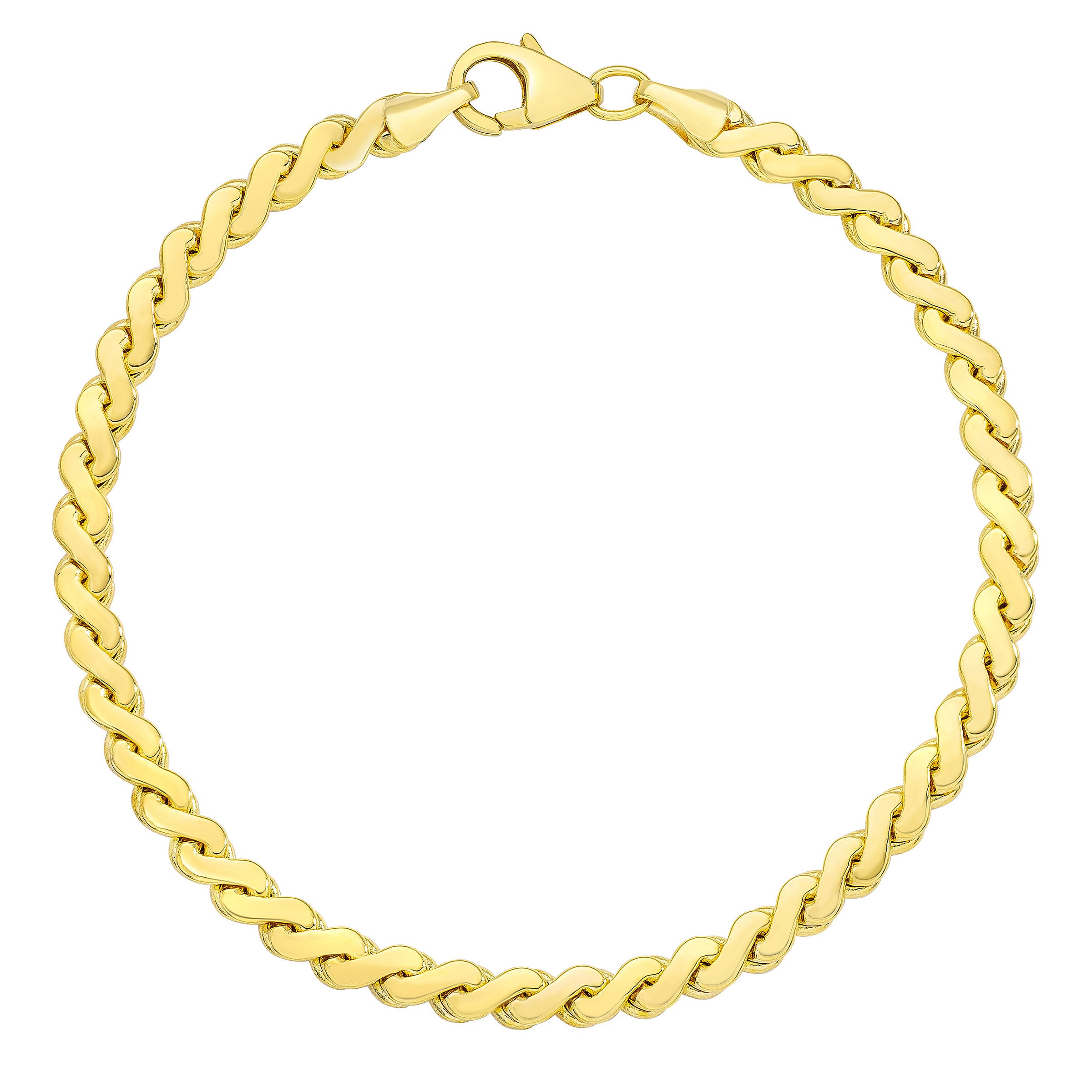 14KT YELLOW GOLD 7.5¨ SERPENTINE BRACELET - Image 1