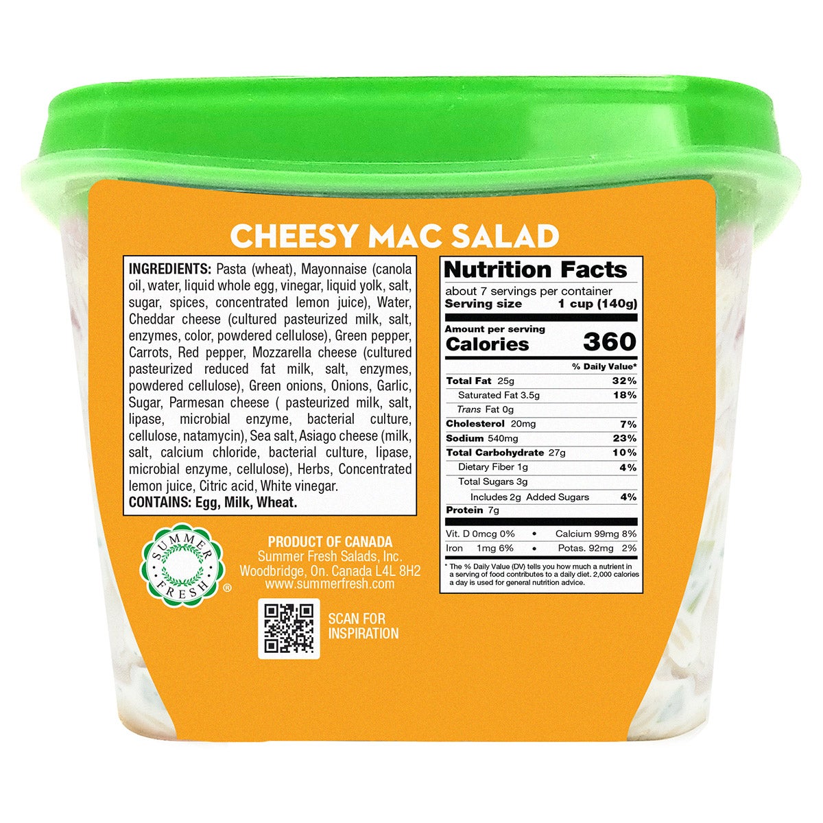 SUMMER FRESH CHEESY MACARONI SALAD 35OZ (2.2 LBS)