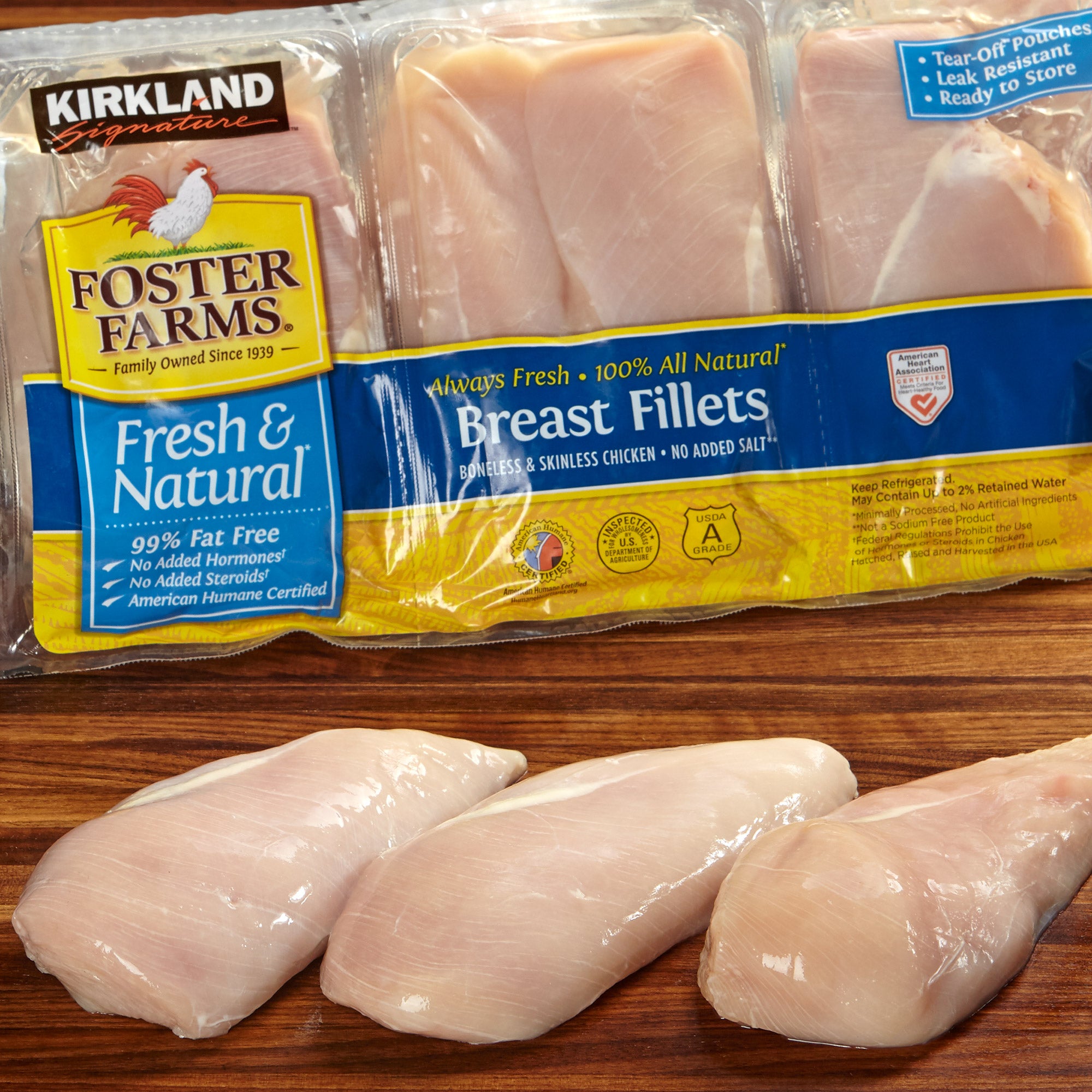 BONELESS SKINLESS BREASTS PER LB