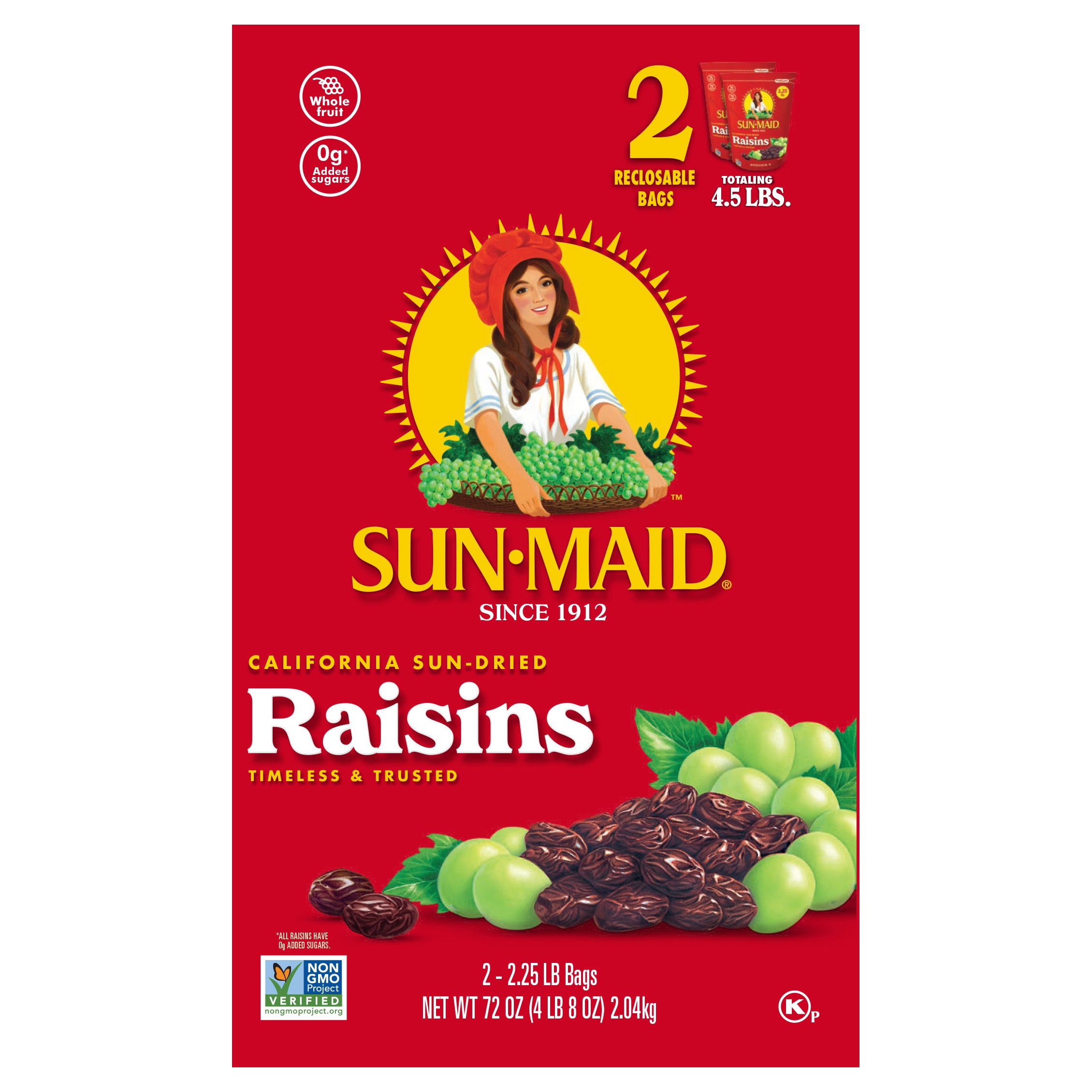 SUN-MAID RAISINS 2/2.25 LB - Image 1