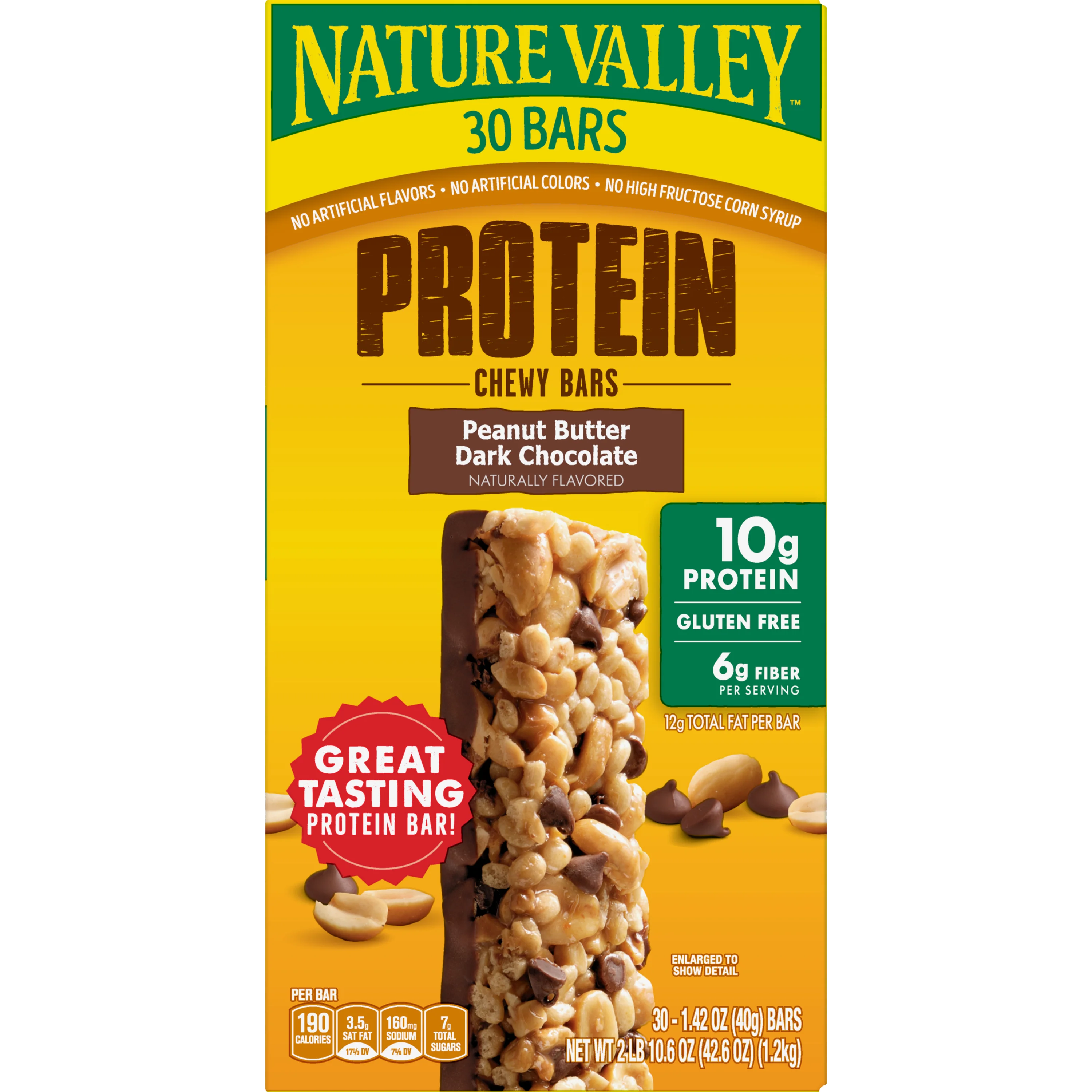 NATURE VALLEY PROTEIN CHEWY BARS 30 COUNT BOX - Image 1