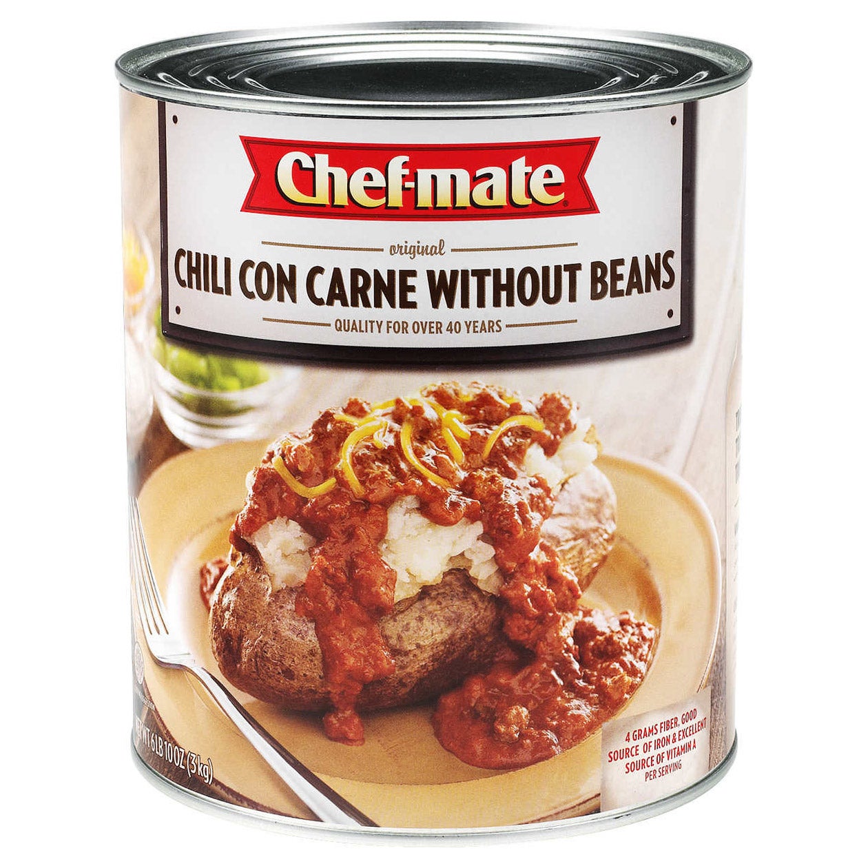 CHEF-MATE CHILI WITHOUT BEANS #10 CAN