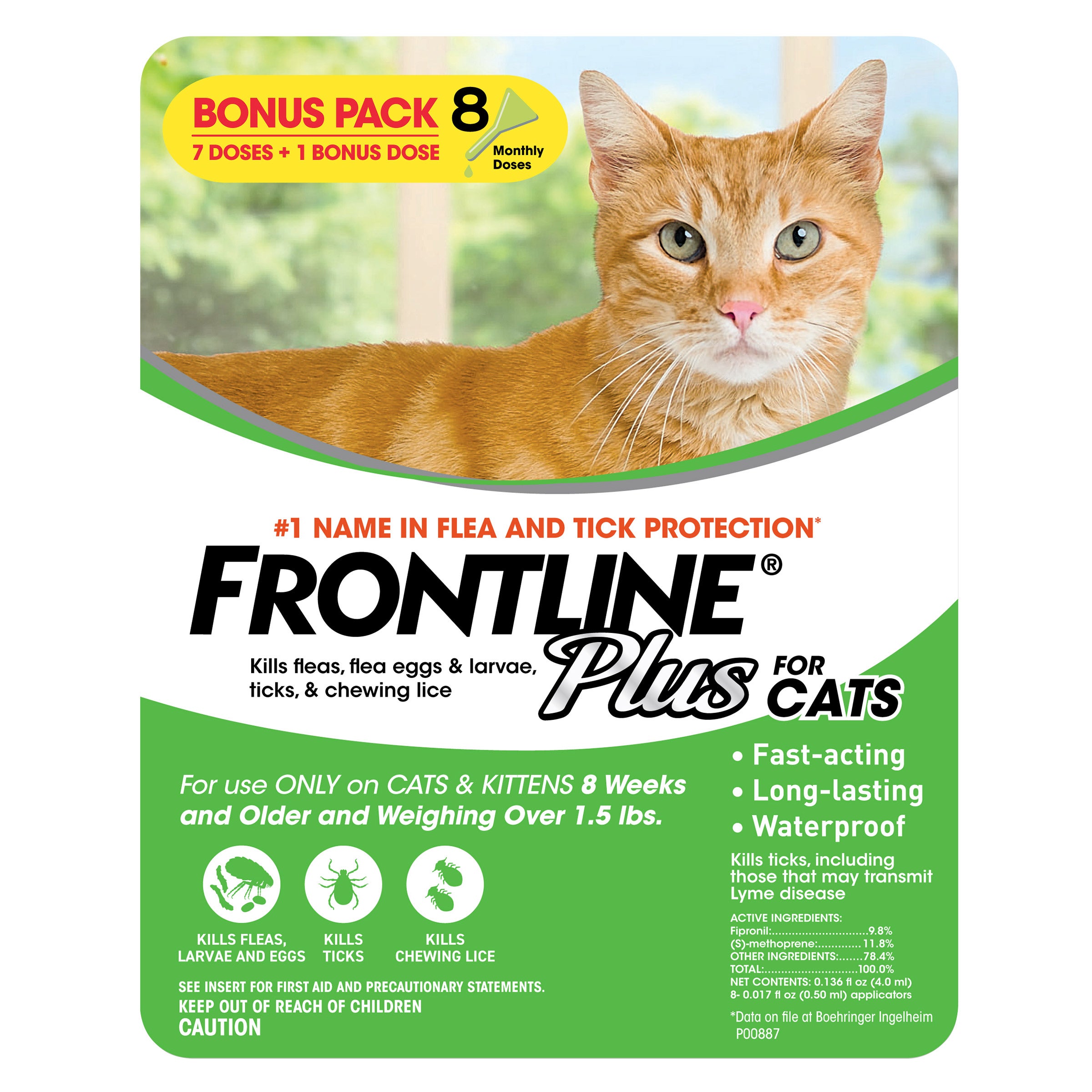 FRONTLINE PLUS CAT OVER 1.5 LBS 8 MONTH SUPPLY