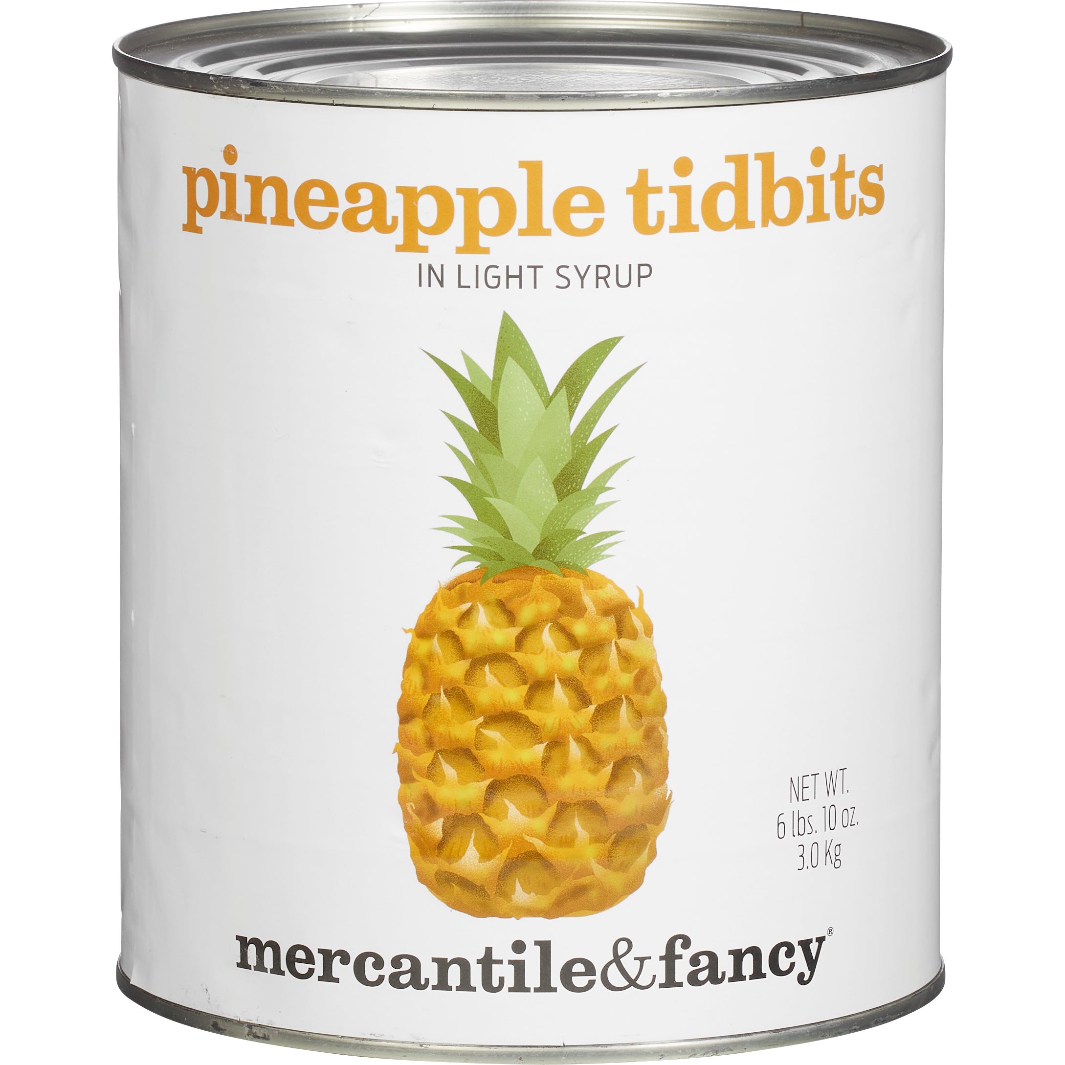 MERCANTILE & FANCY PINEAPPLE TIDBITS #10 CAN
