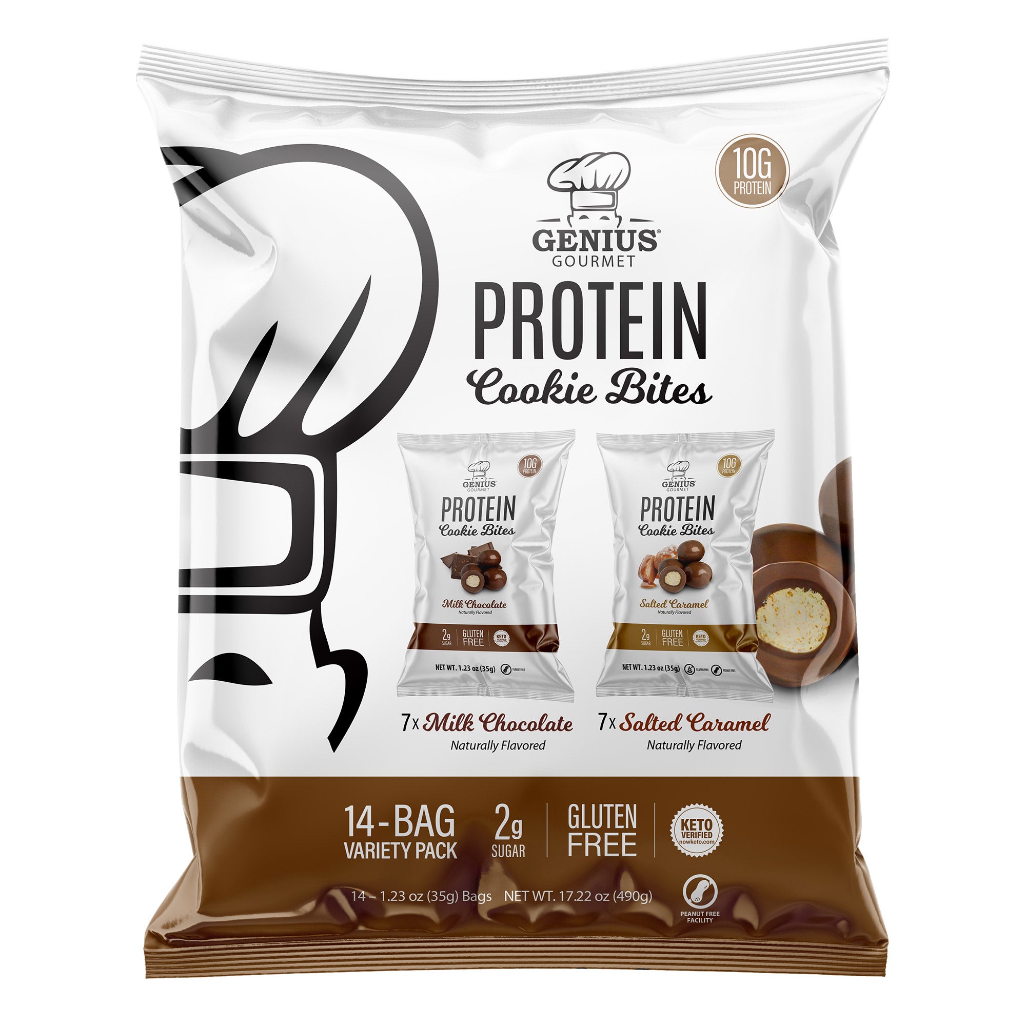 GENIUS GOURMET PROTEIN COOKIE BITES 14 CT