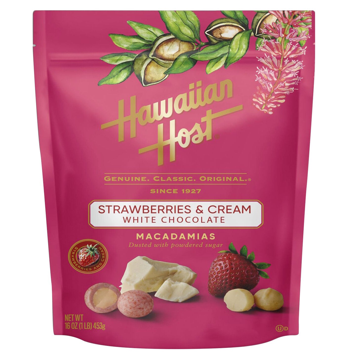 HAWAIIAN HOST STRAWBERRIES & CREAM MACADAMIAS 16 OUNCES