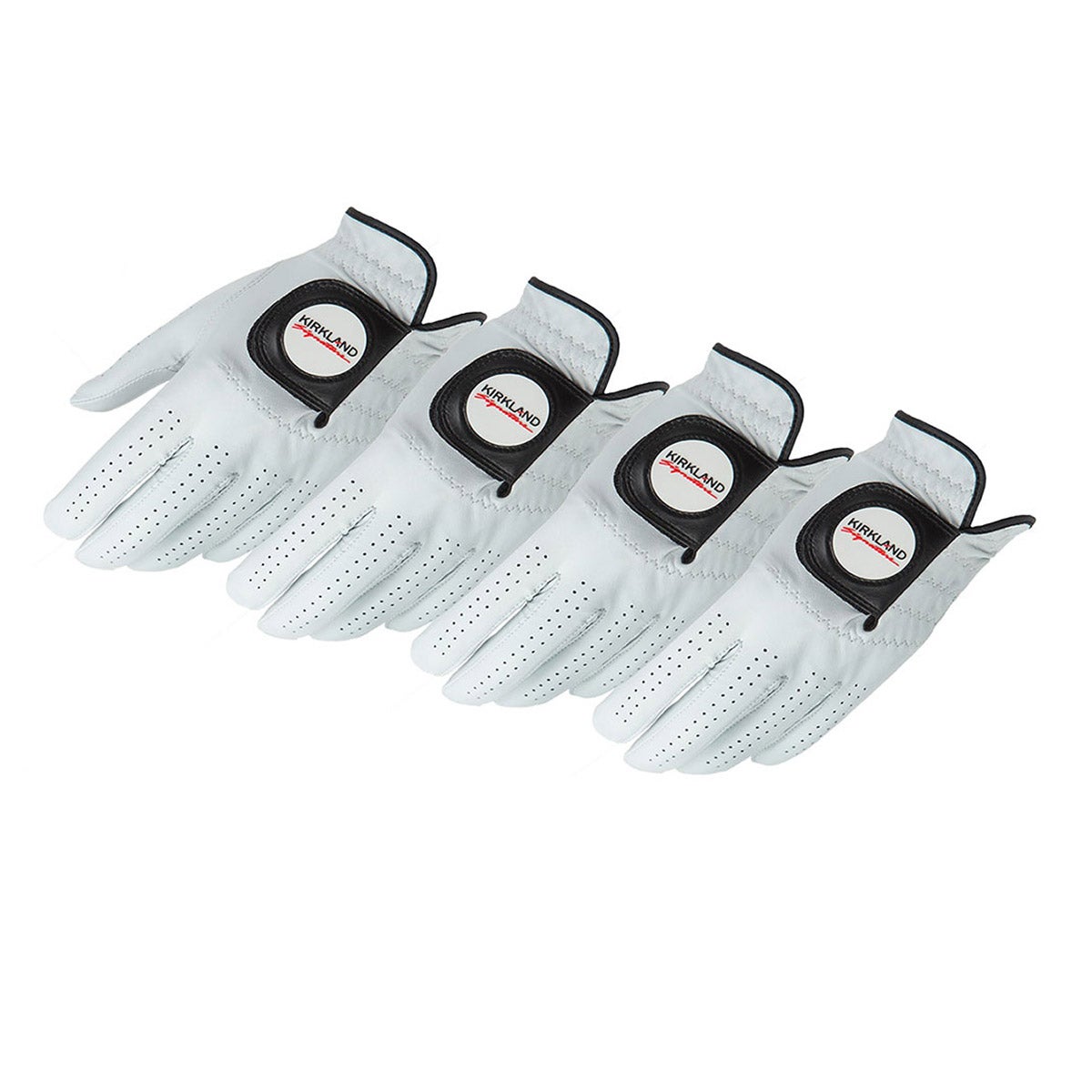 KIRKLAND SIGNATURE GOLF GLOVE 4 PACK SIZE: LARGE
