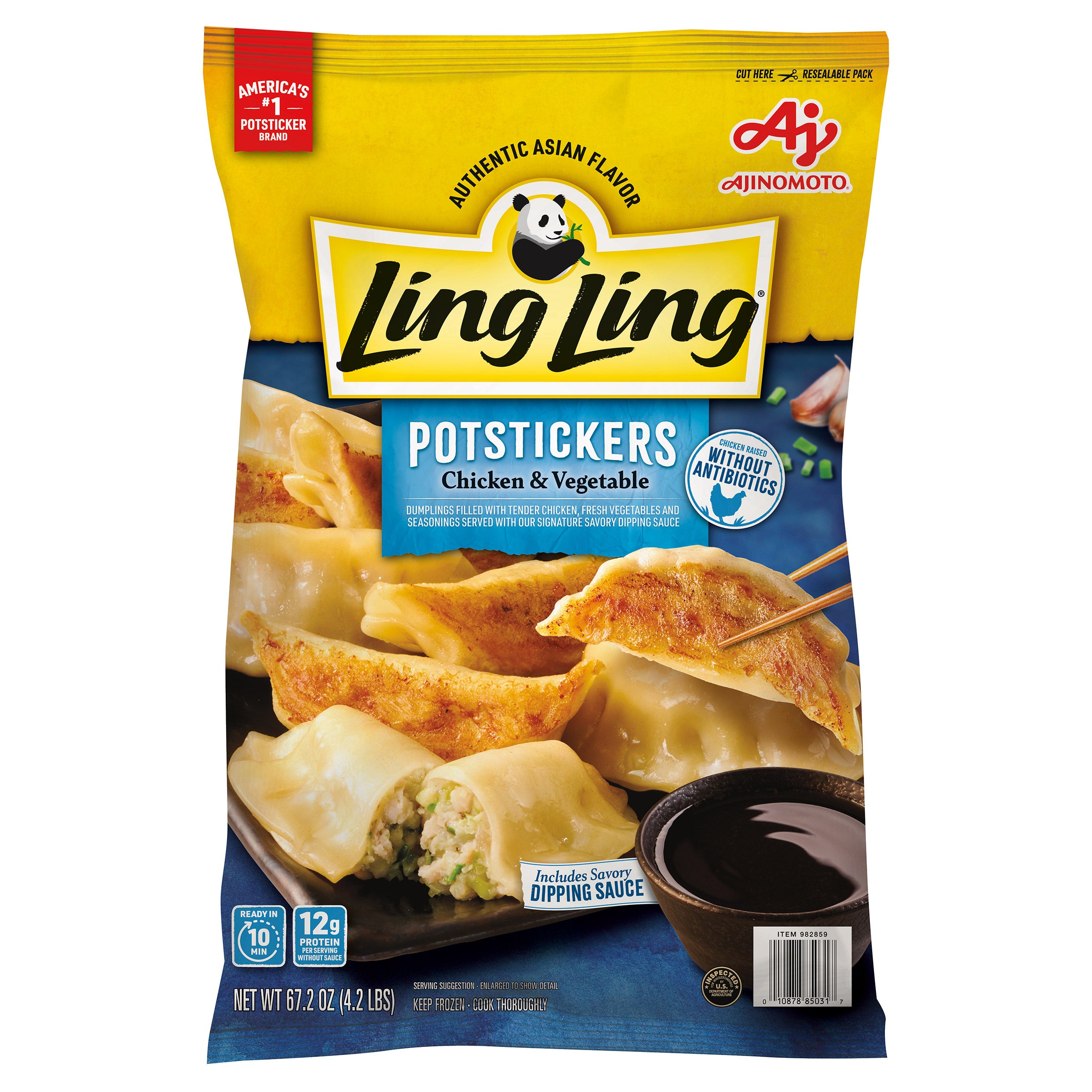 LING LING ALL NATURAL CHICKEN POTSTICKERS 4.2 LB