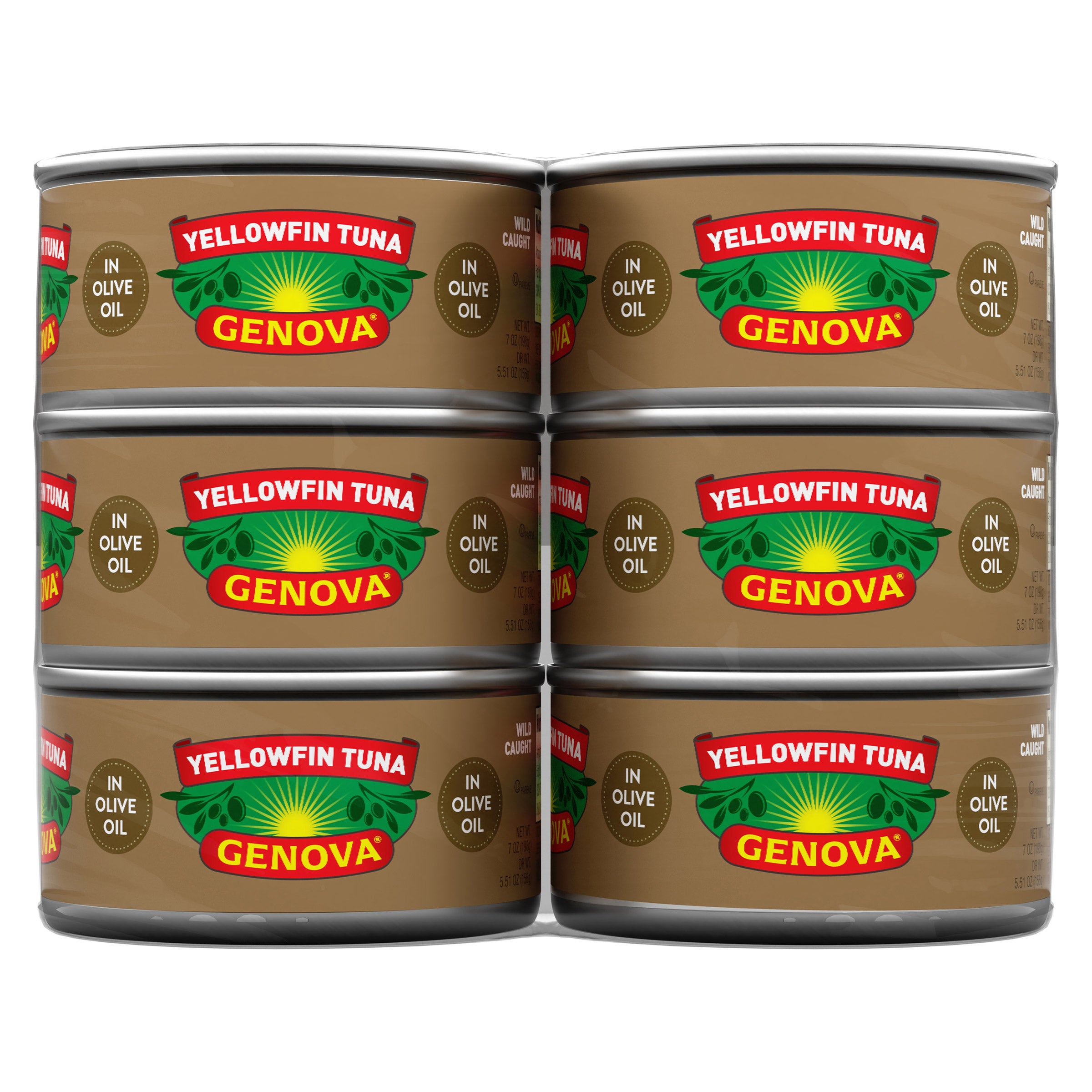 GENOVA YELLOWFIN TUNA IN OIL 6/7 OZ (2.62LBS) - Image 1