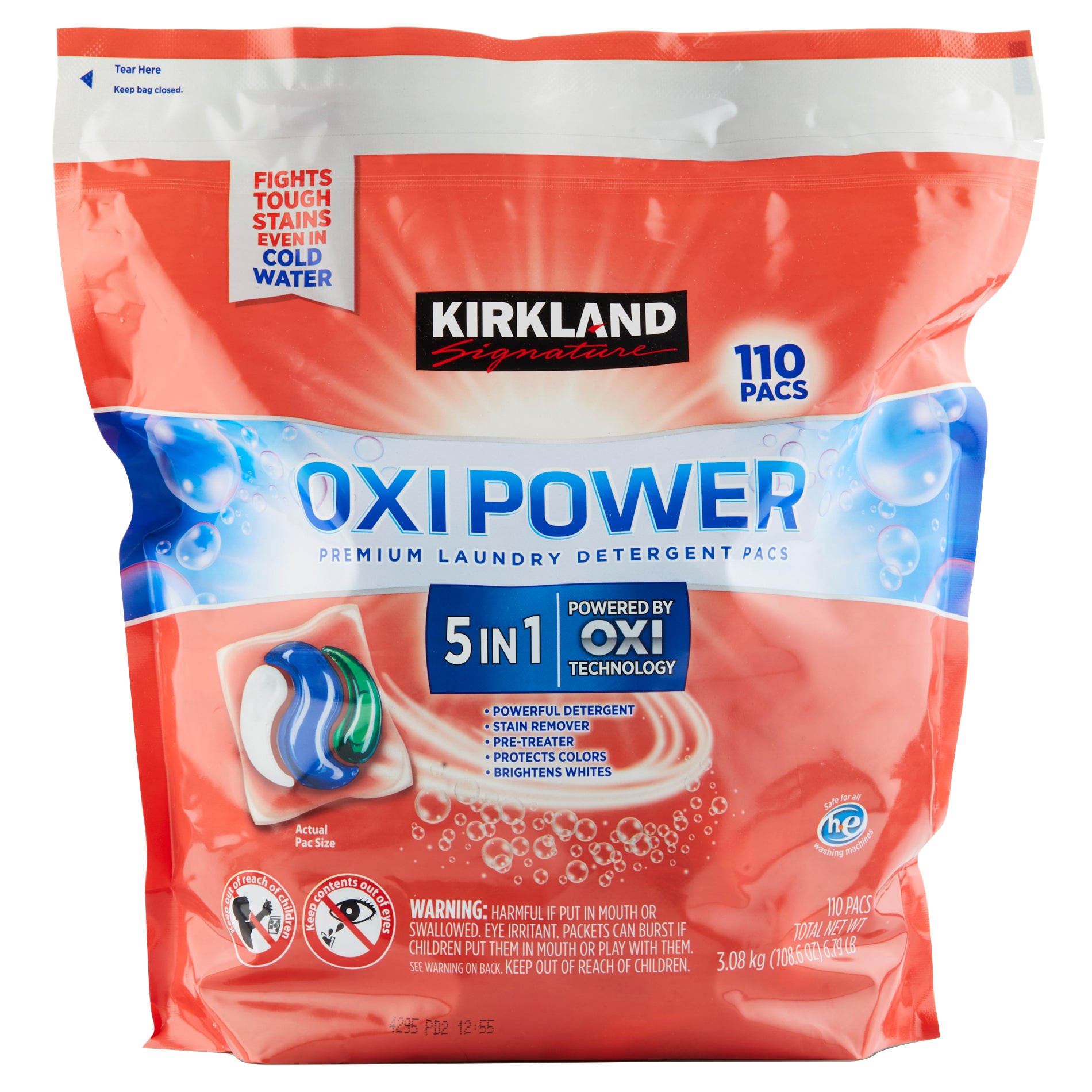 KIRKLAND SIGNATURE OXI POWER LAUNDRY PACS 110 COUNT PACKAGE - Image 1