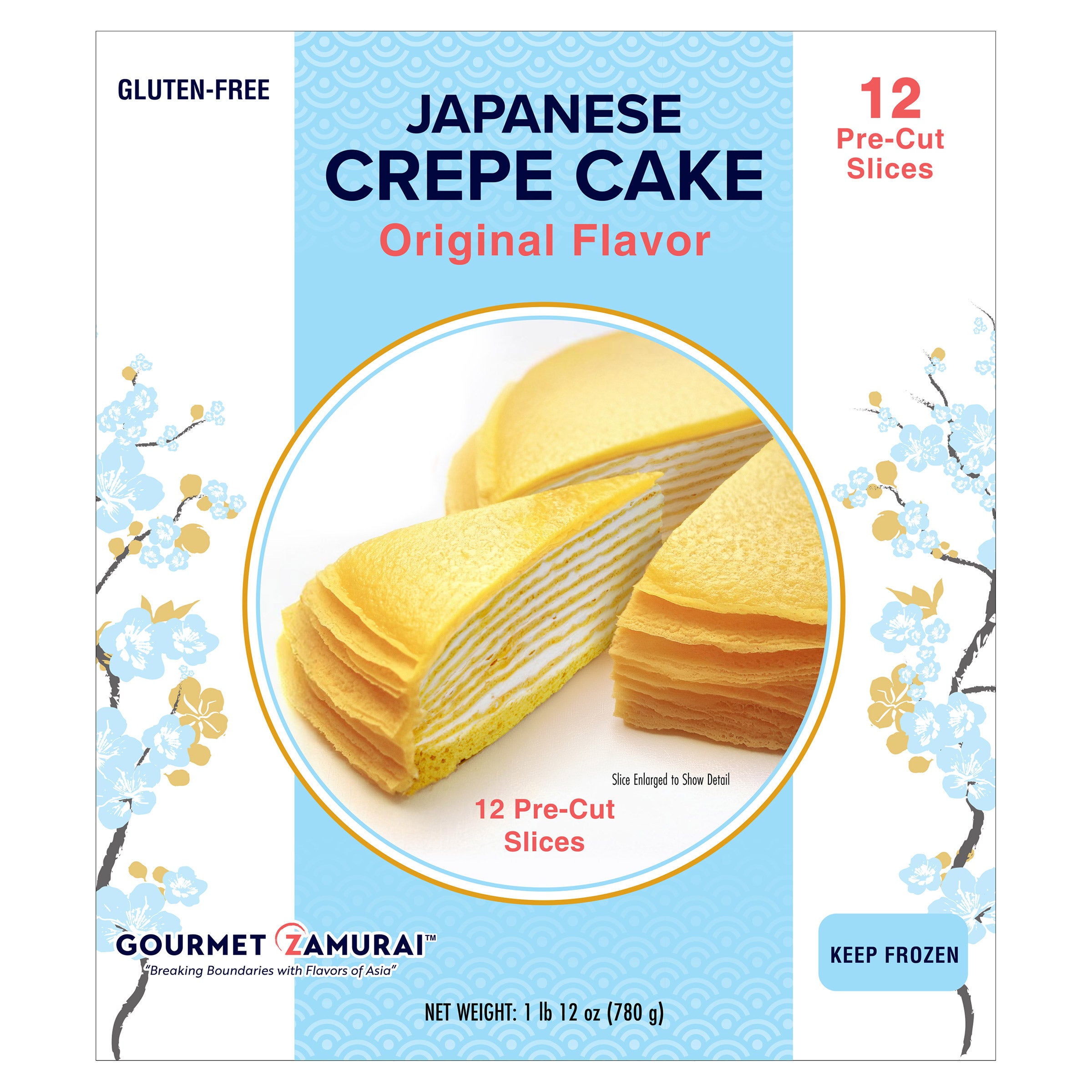 GOURMET ZAMURAI JAPANESE CREPE CAKE SLICED 27.5 OUNCES - Image 1