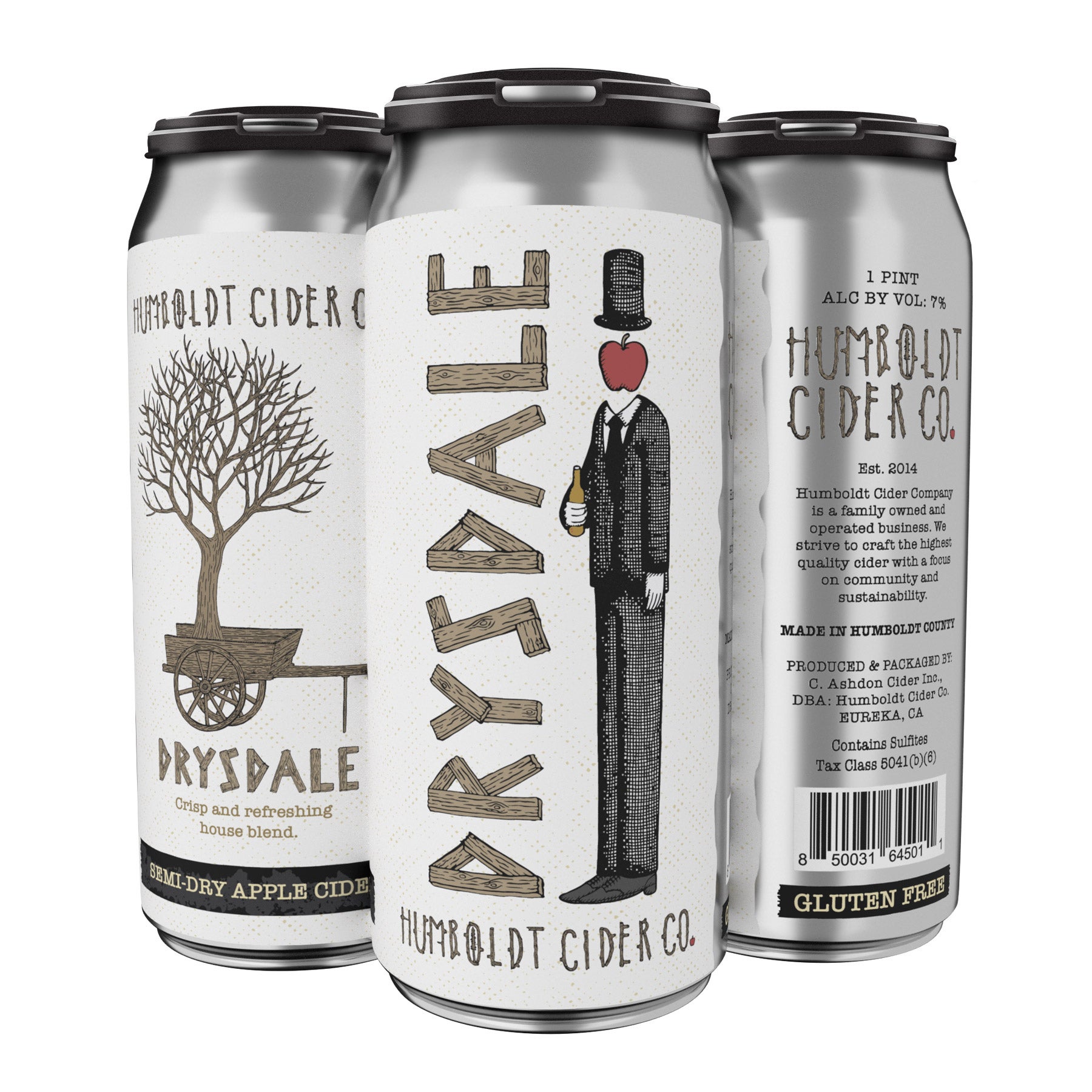 HUMBOLDT CIDER CO. DRYSDALE DRY CIDER 4/16OOZ CANS