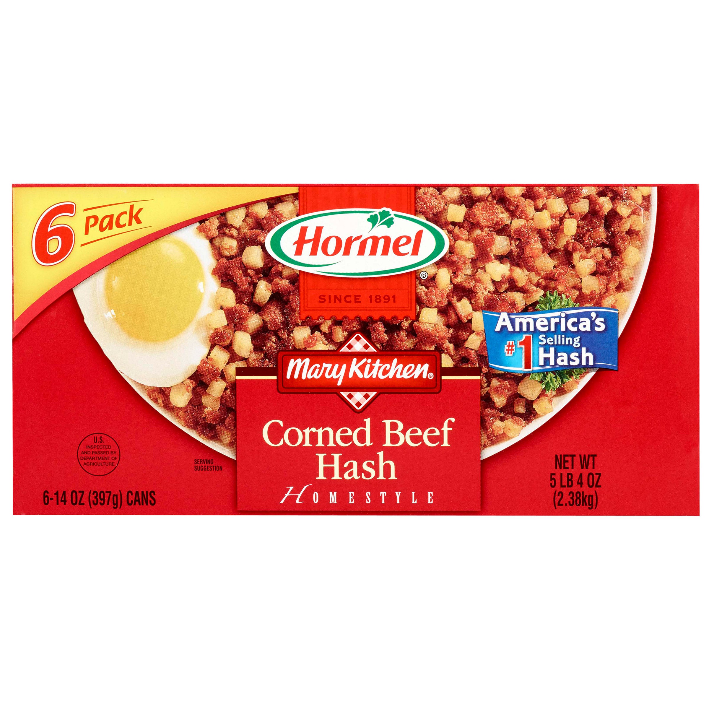 MARY'S KITCHEN CORNED BEEF HASH 6/14 OZ (5.25 LB)