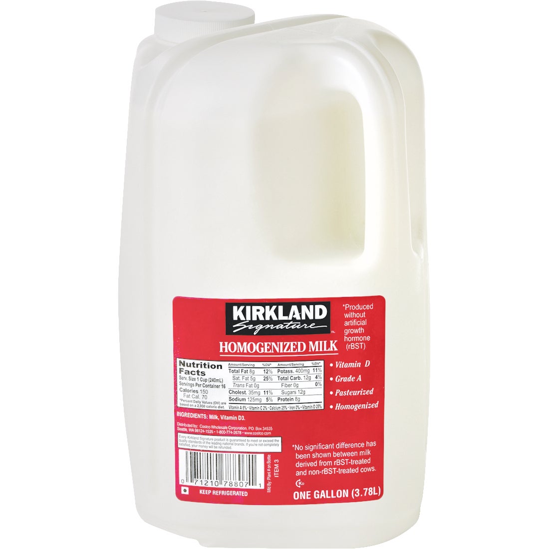 KIRKLAND SIGNATURE WHOLE MILK 2/1 GALLON