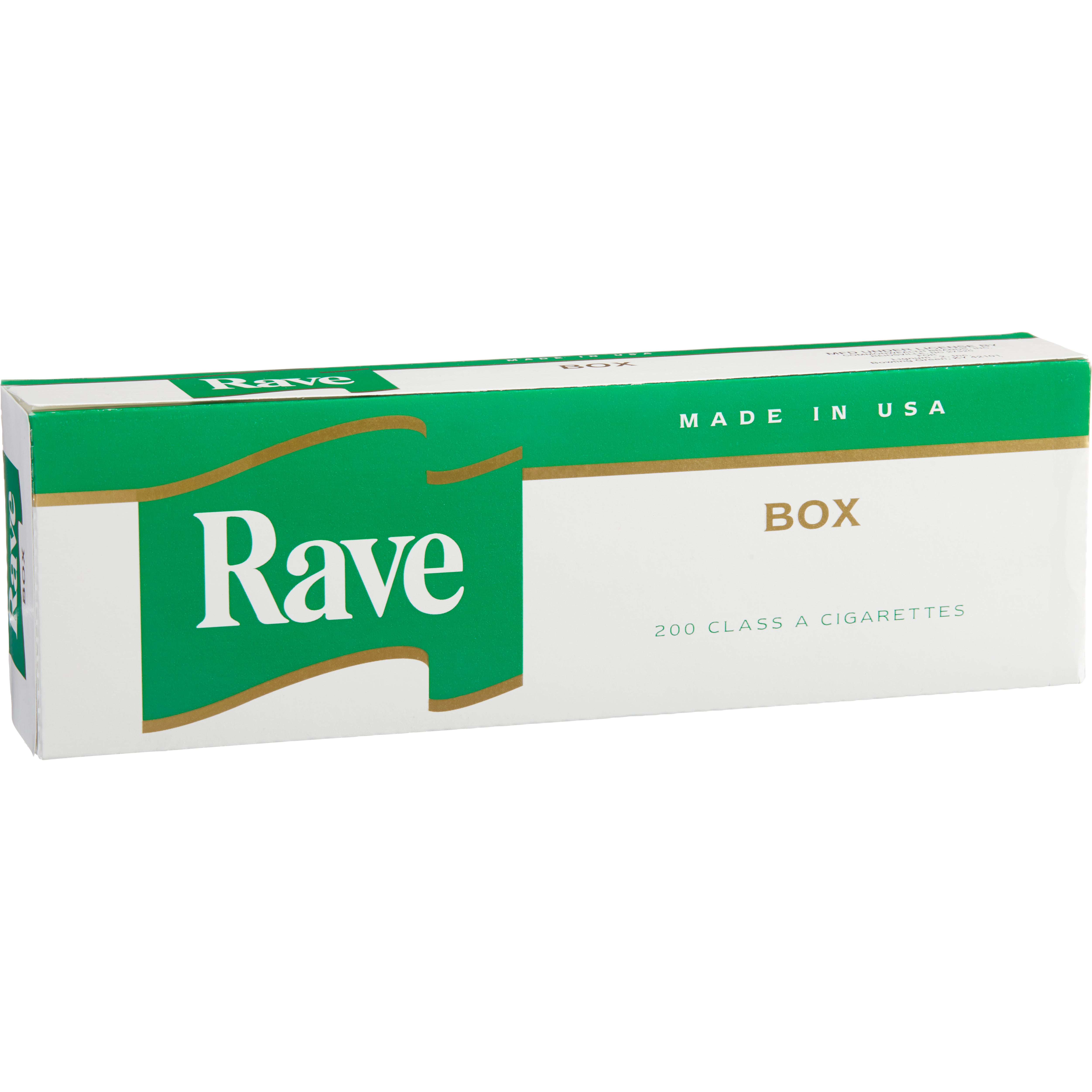 COMMONWEALTH BRANDS RAVE MENTHOL DARK GREEN KING BOX