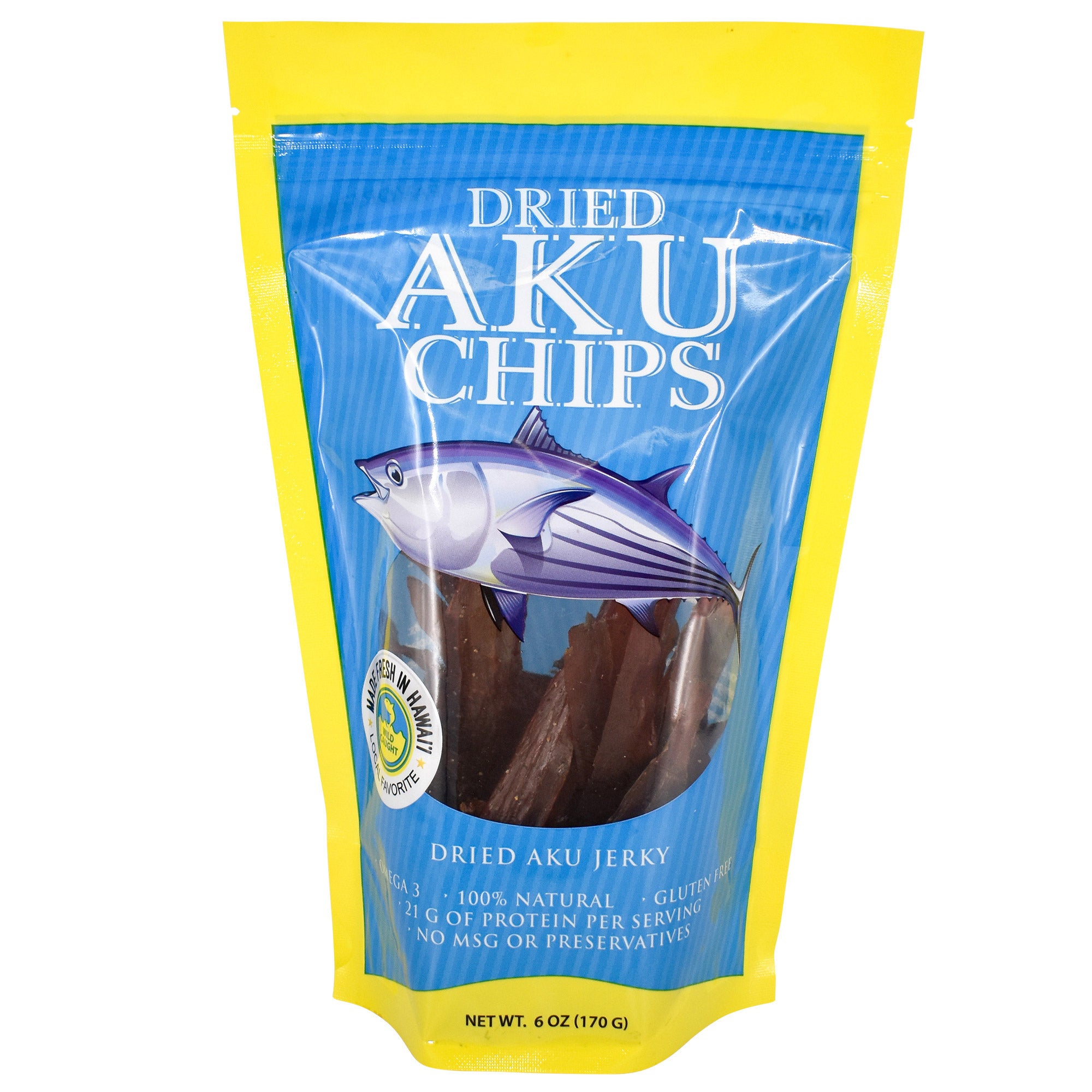 HILO FISH COMPANY DRIED AKU CHIPS 6 OZ - Image 1