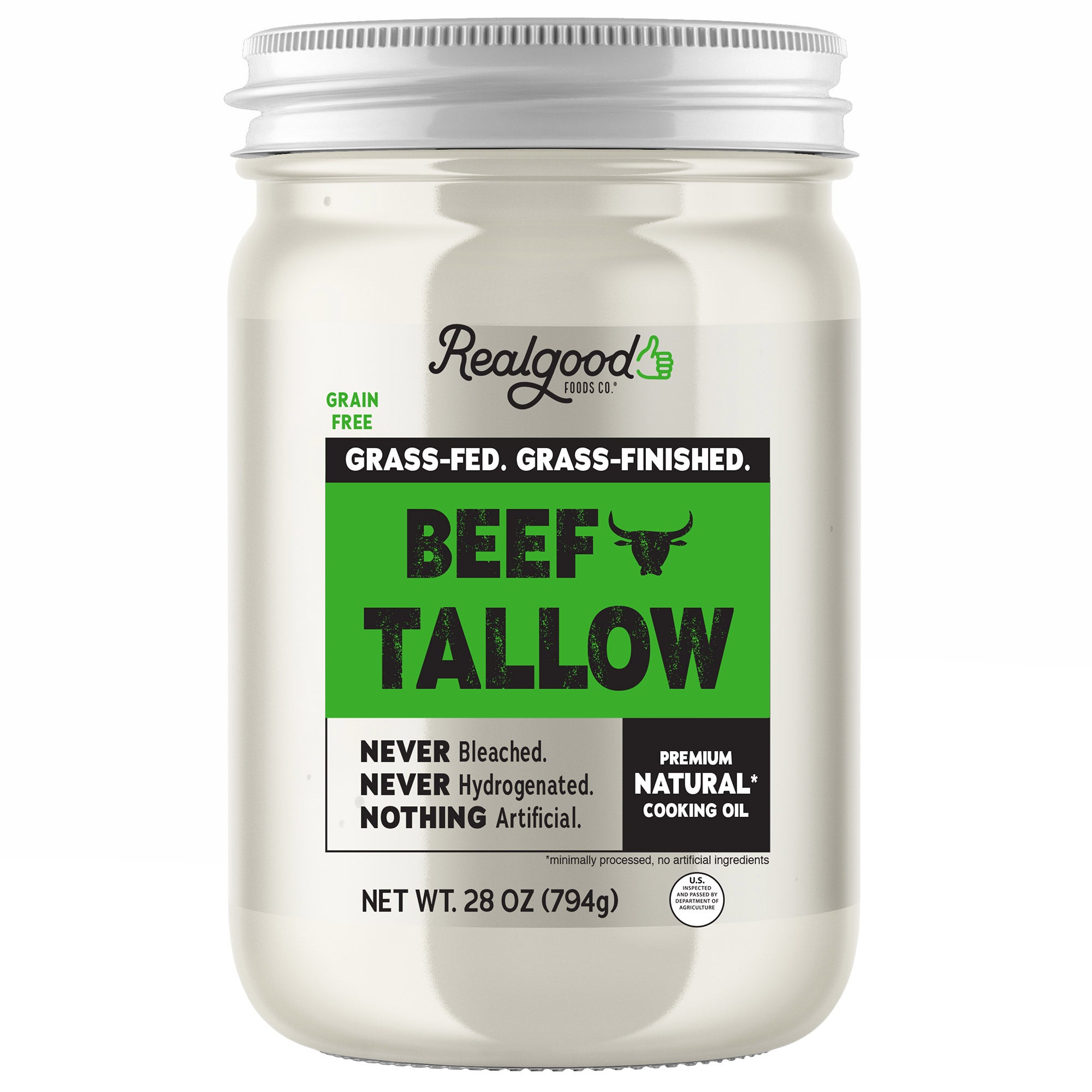 REALGOOD GRASS-FED BEEF TALLOW 28 OZ
