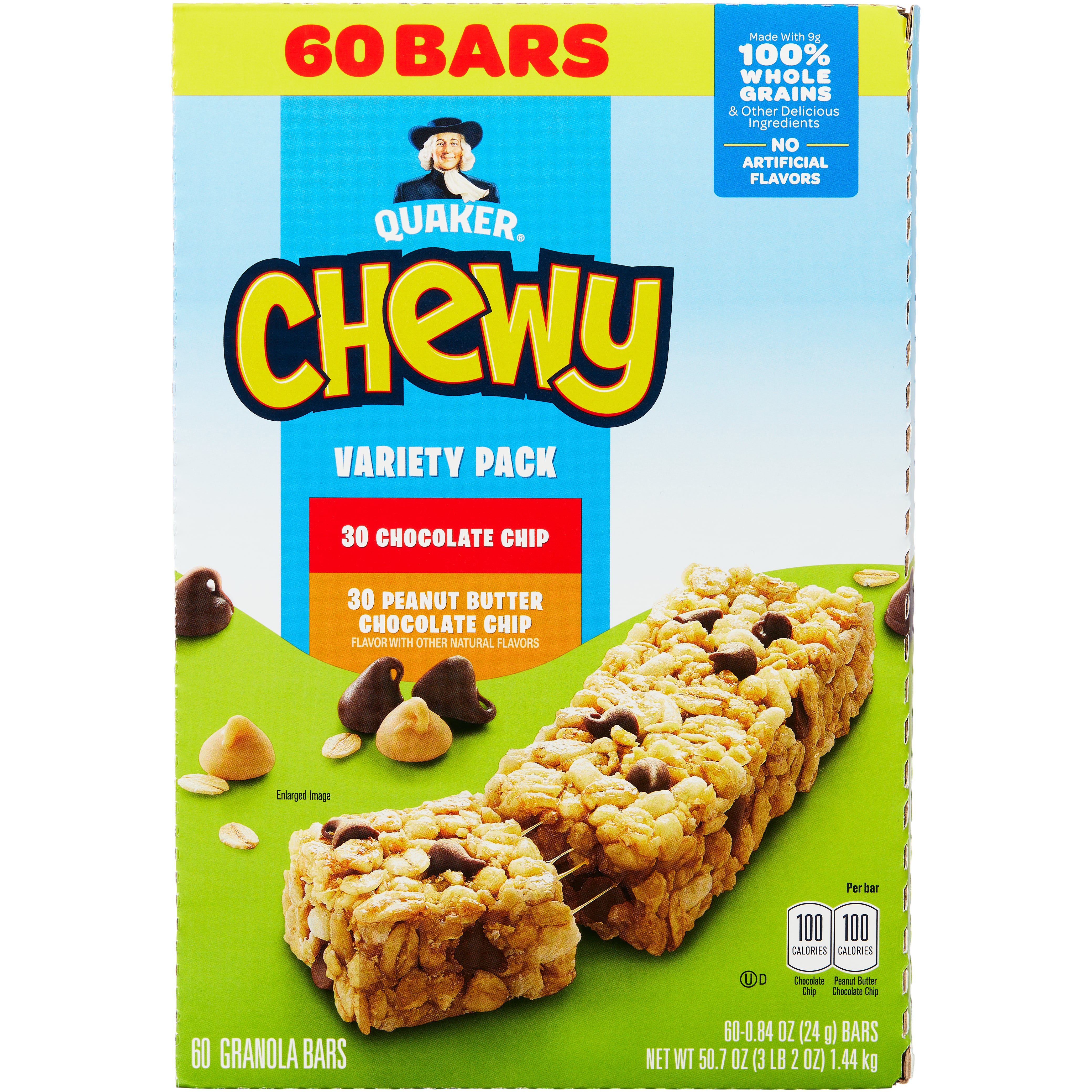 QUAKER CHEWY GRANOLA BARS 60 CT/0.84 OZ - Image 1