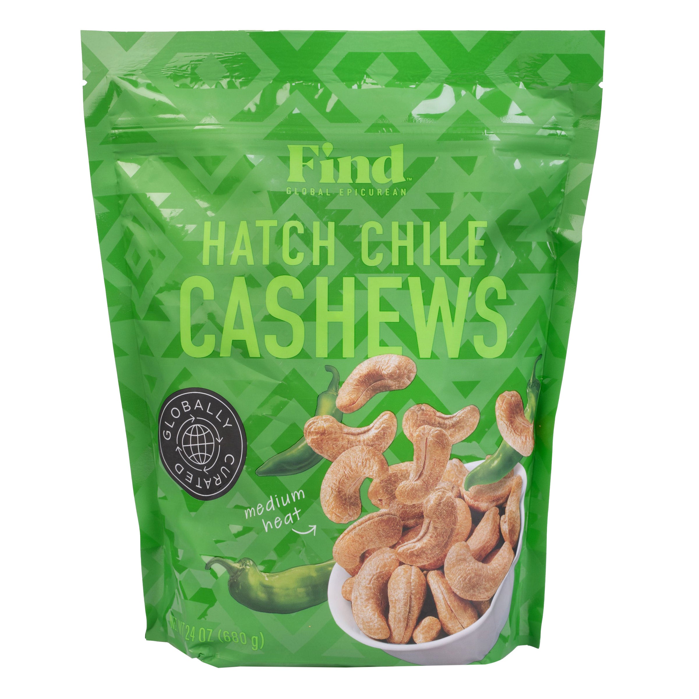 FIND HATCH CHILE CASHEWS 24 OZ