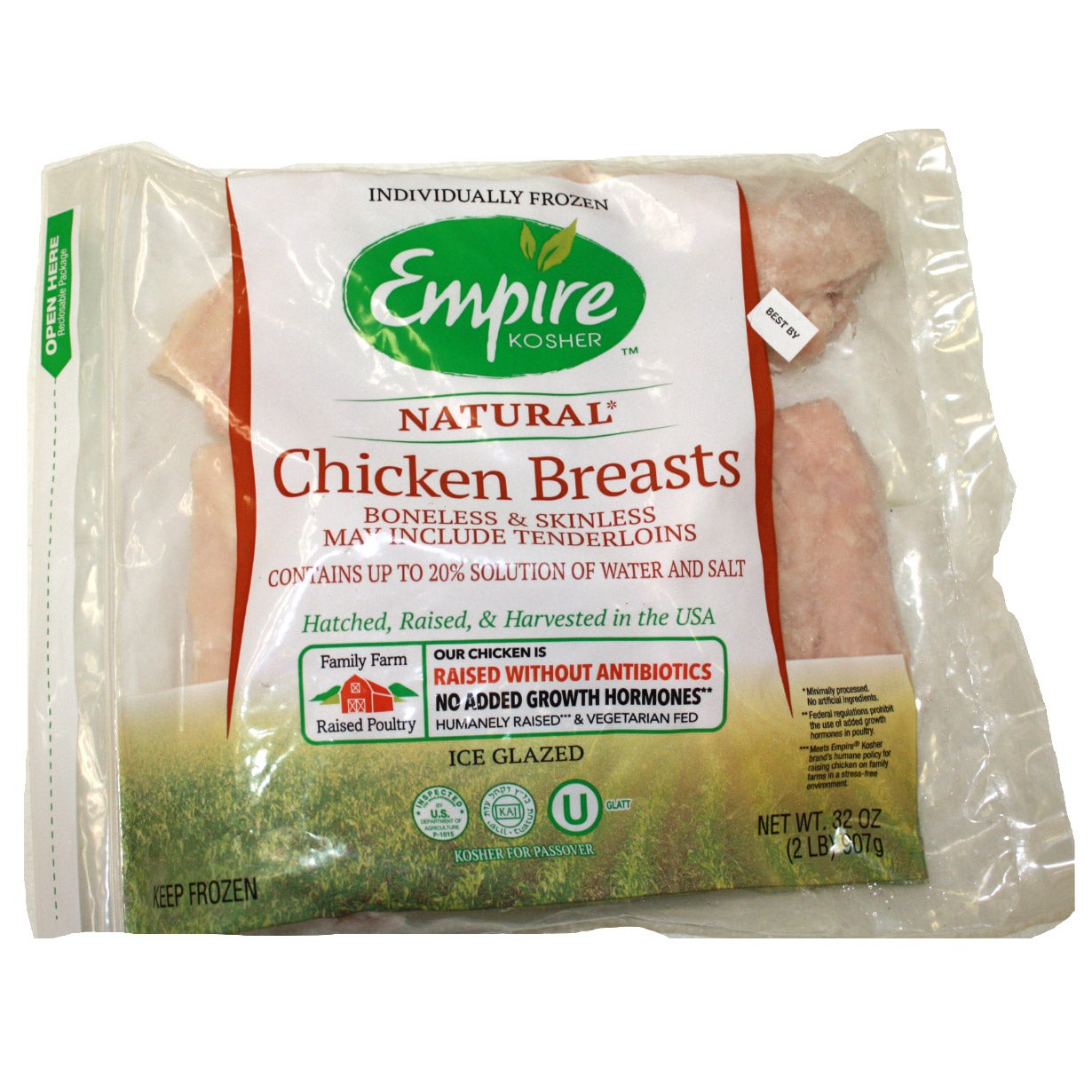 EMPIRE KOSHER CHICKEN BREAST 2 POUND BAG