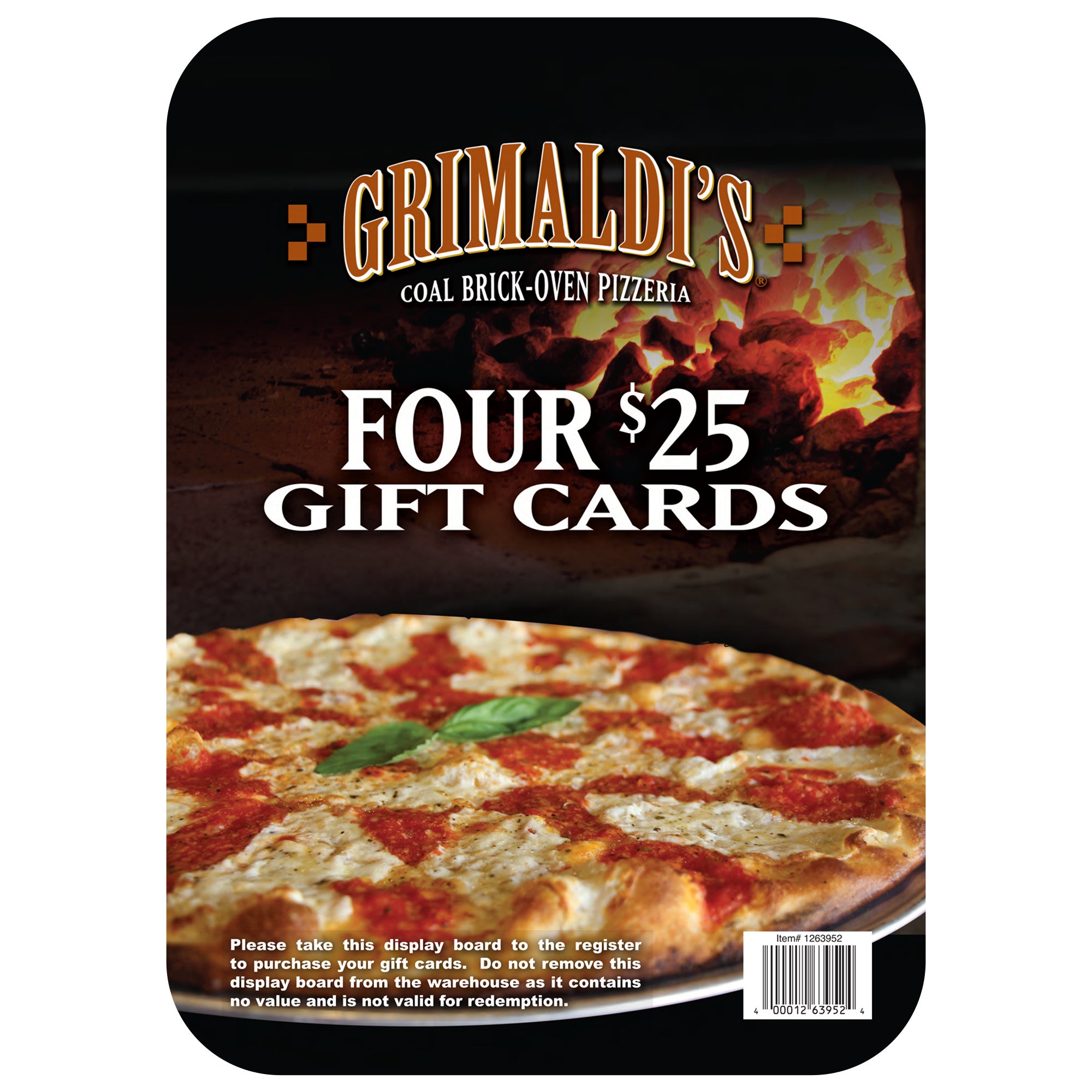 GRIMALDI'S GIFT CARDS 4/$25 ITEM IS NON-REFUNDABLE - Image 1