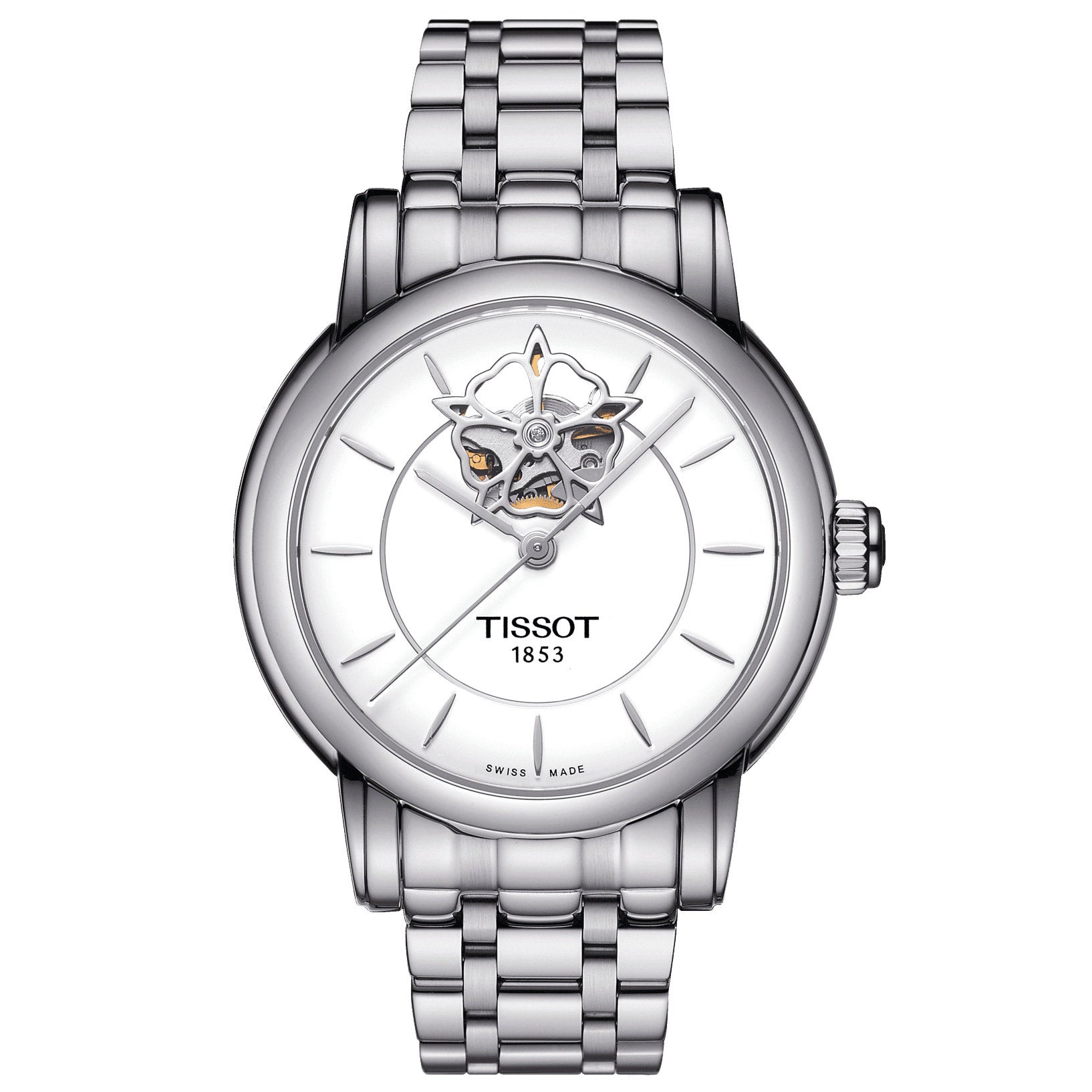 TISSOT LADY HEART STAINLESS STEEL AUTOMATIC LADIES WATCH
