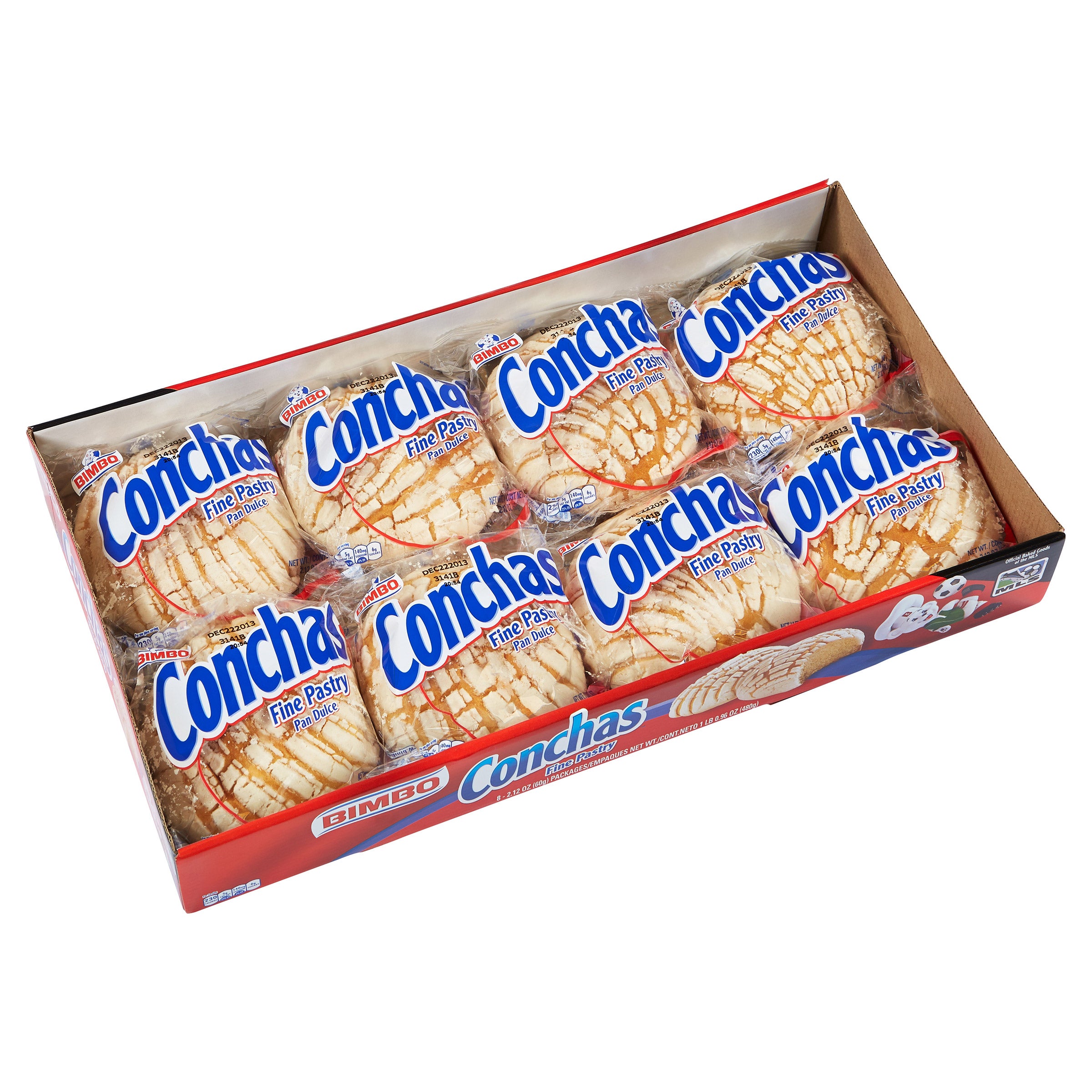 BIMBO CONCHA PASTRY 8 PACK 2.12 OUNCES EA - Image 1