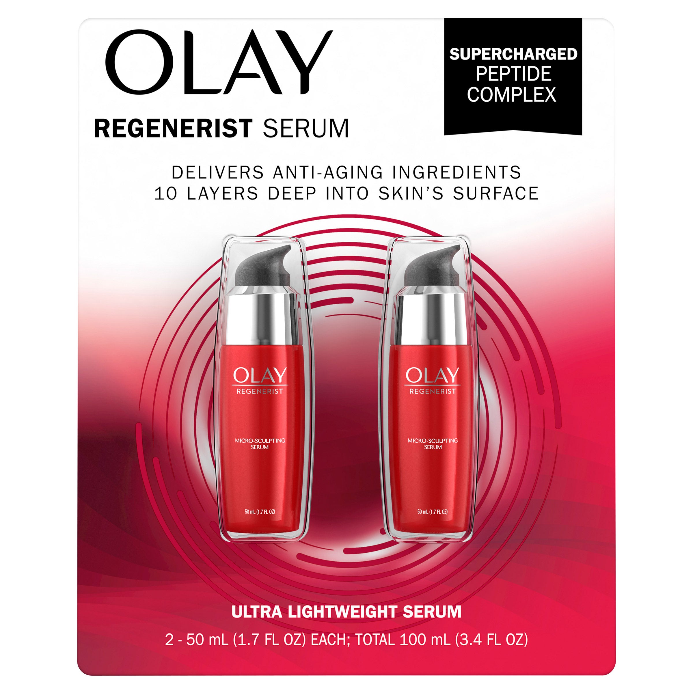 OLAY REGENERIST MICRO-SCULPTING SERUM 2 PK / 1.7 OZ EACH