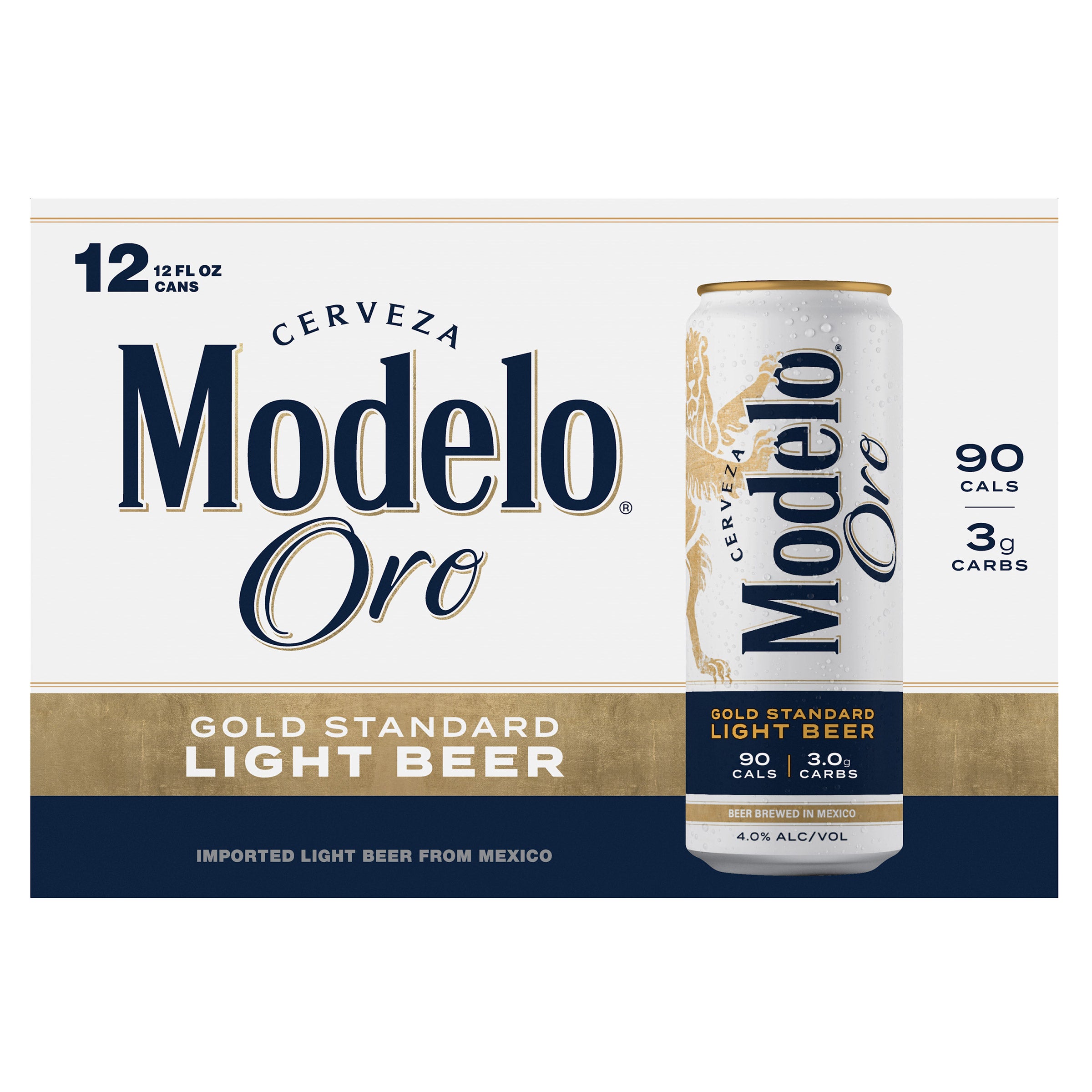 MODELO ORO LIGHT BEER 12/12 OZ CANS