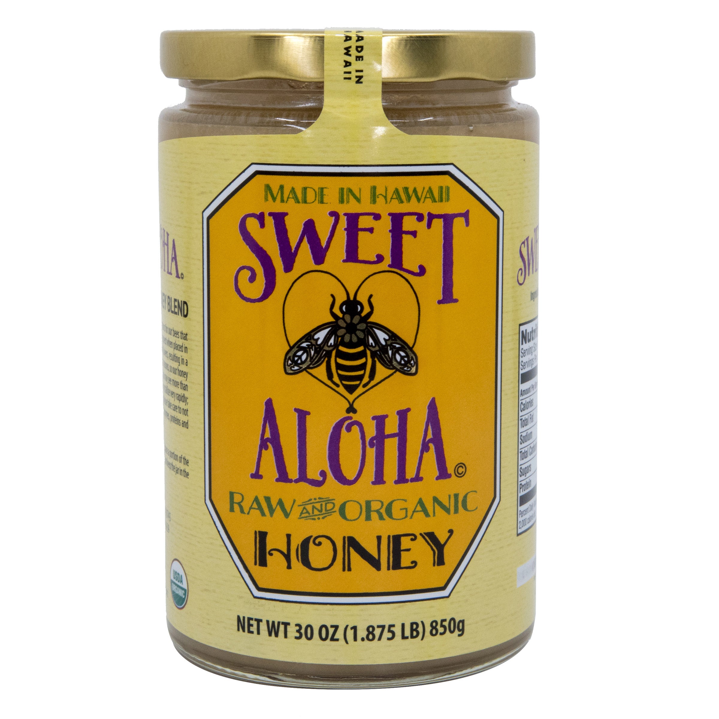 ORGANIC RAW HONEY SWEET ALOHA NET WT 30OZ