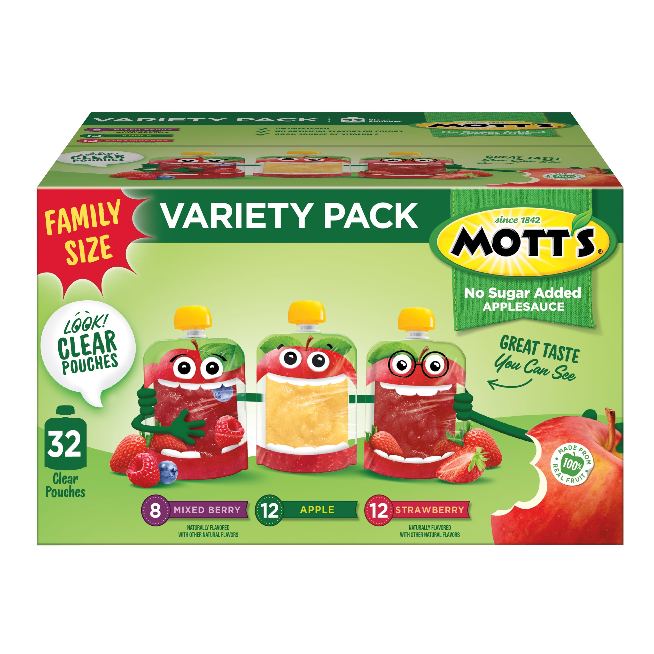 MOTT'S APPLESAUCE VARIETY 32/3.2 OZ - Image 1