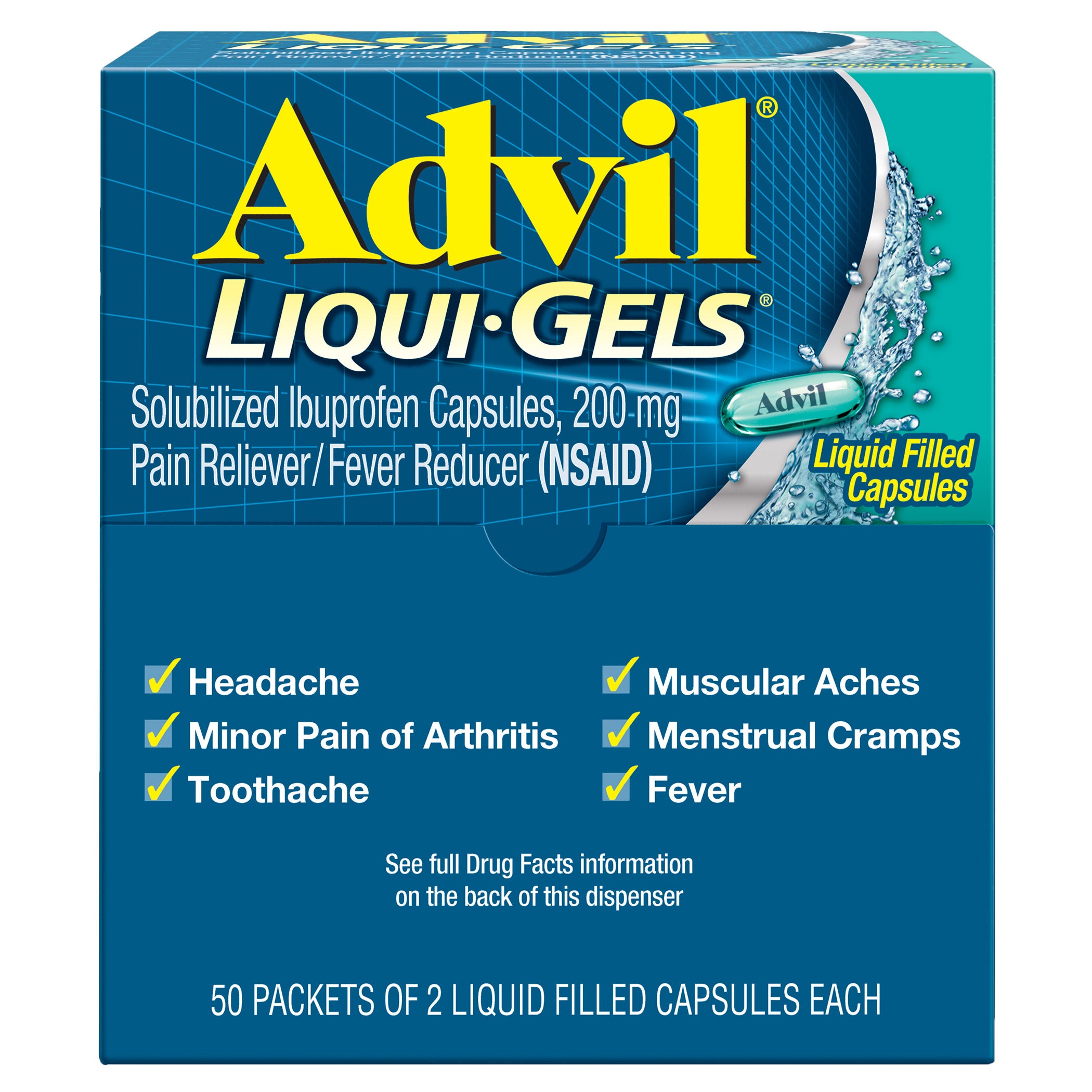 ADVIL LIQUIDGEL DISPENSER 50 PK/2 CT - Image 1