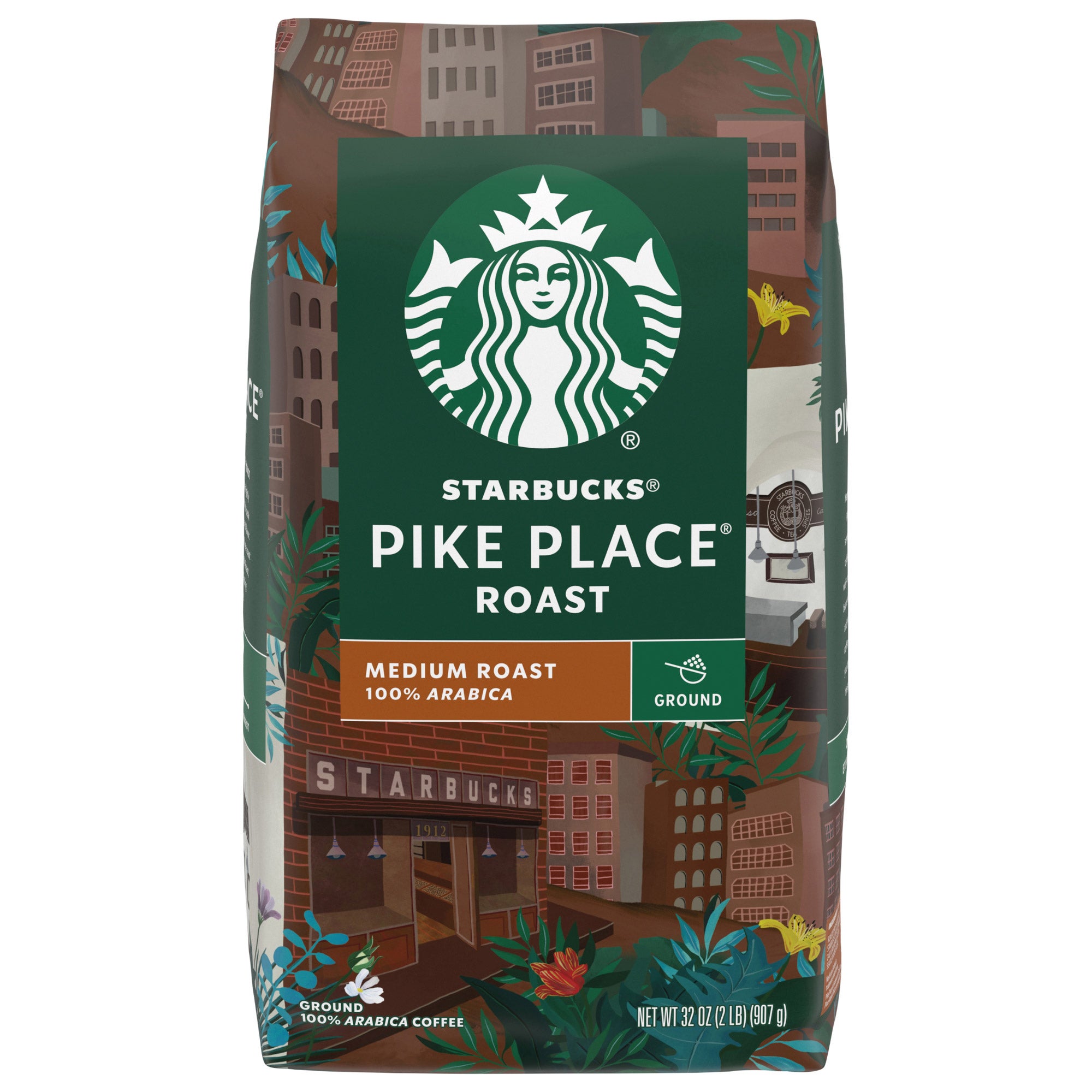 STARBUCKS PIKE PLACE GROUND COFFEE 32 OZ (2 LBS) - Image 1