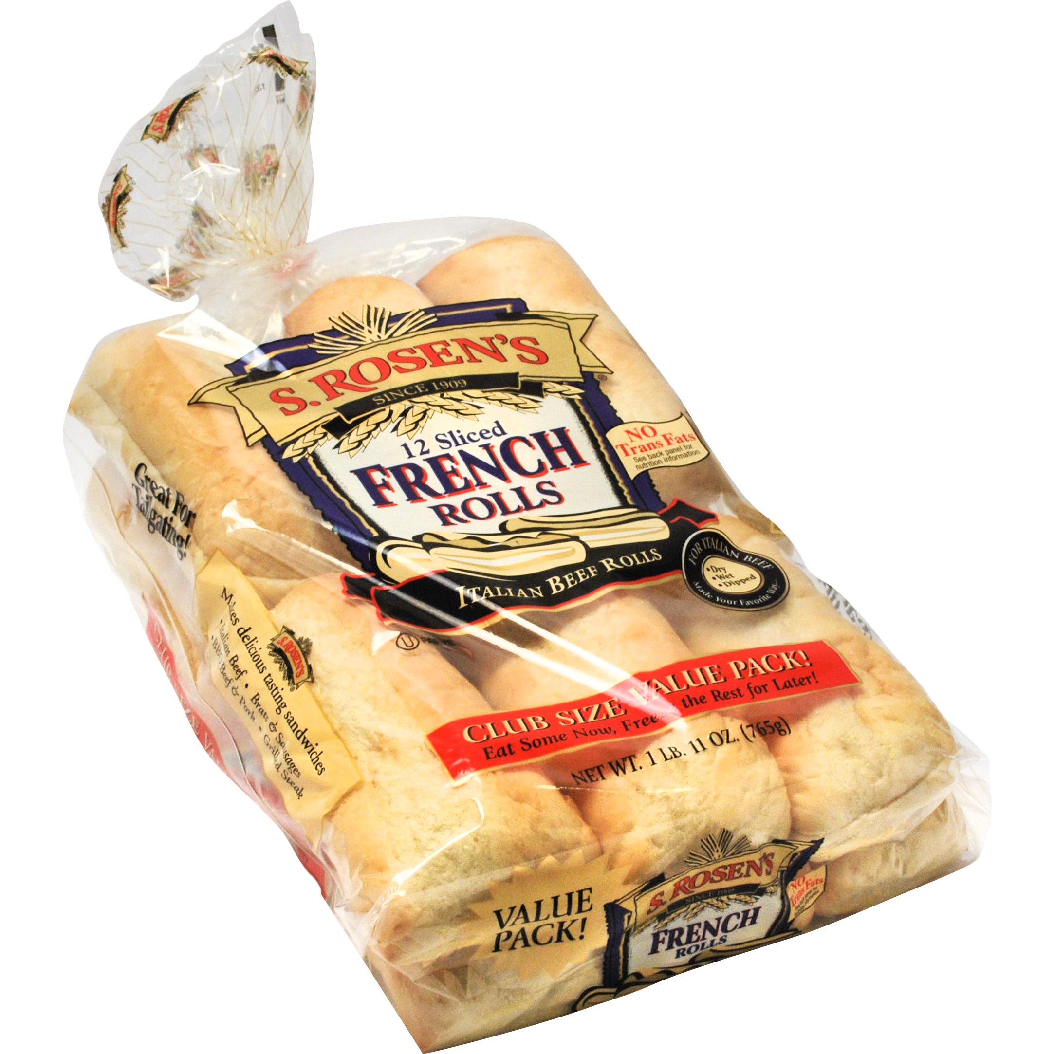 S. ROSEN'S 6¨ FRENCH ROLLS 12 CT