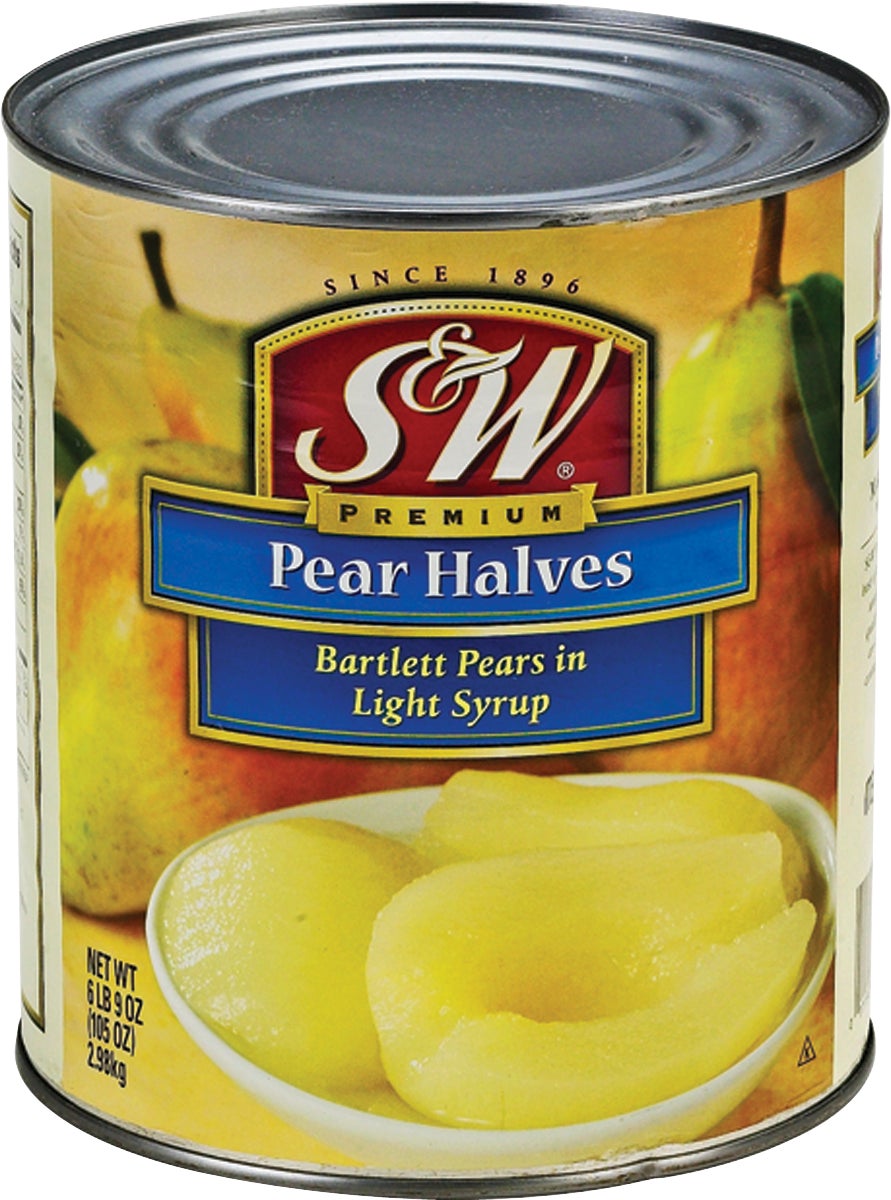 S & W PEAR HALVES #10 CAN