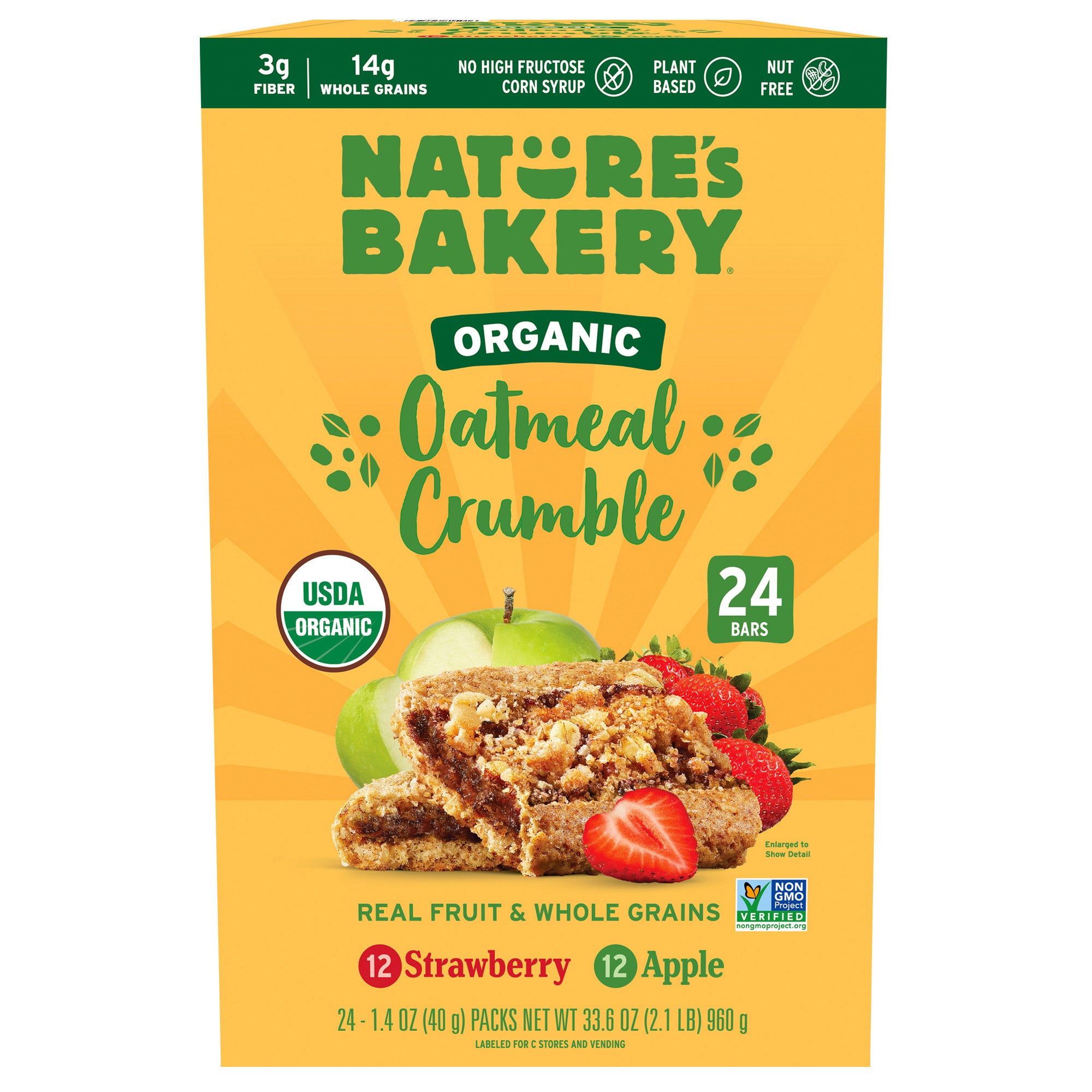 NATURE'S BAKERY ORGANIC OAT CRUMBLE 24/1.4 OZ