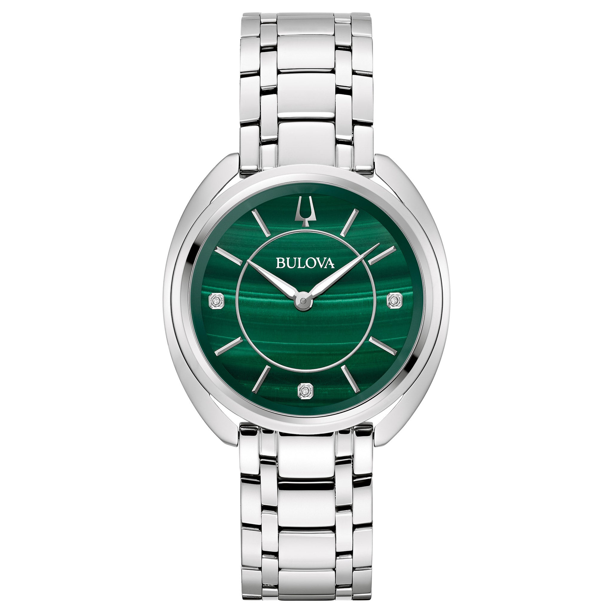 BULOVA CLASSIC 36MM MALACHITE QUARTZ WOMENS WATCH - Image 1