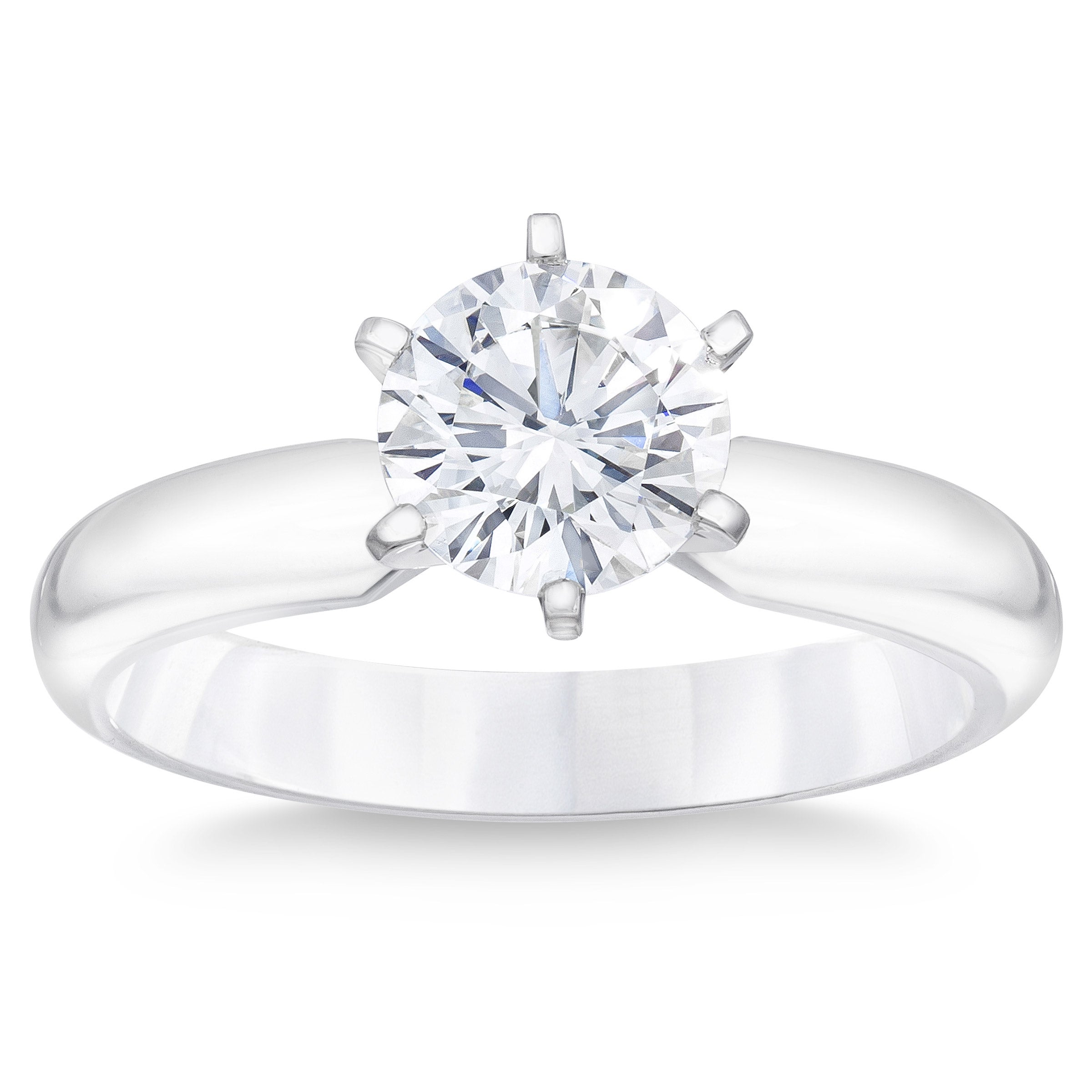 1.15CT ROUND BRILLIANT PLATINUM SOLITAIRE RING VS1 ¨G¨ COLOR - Image 1