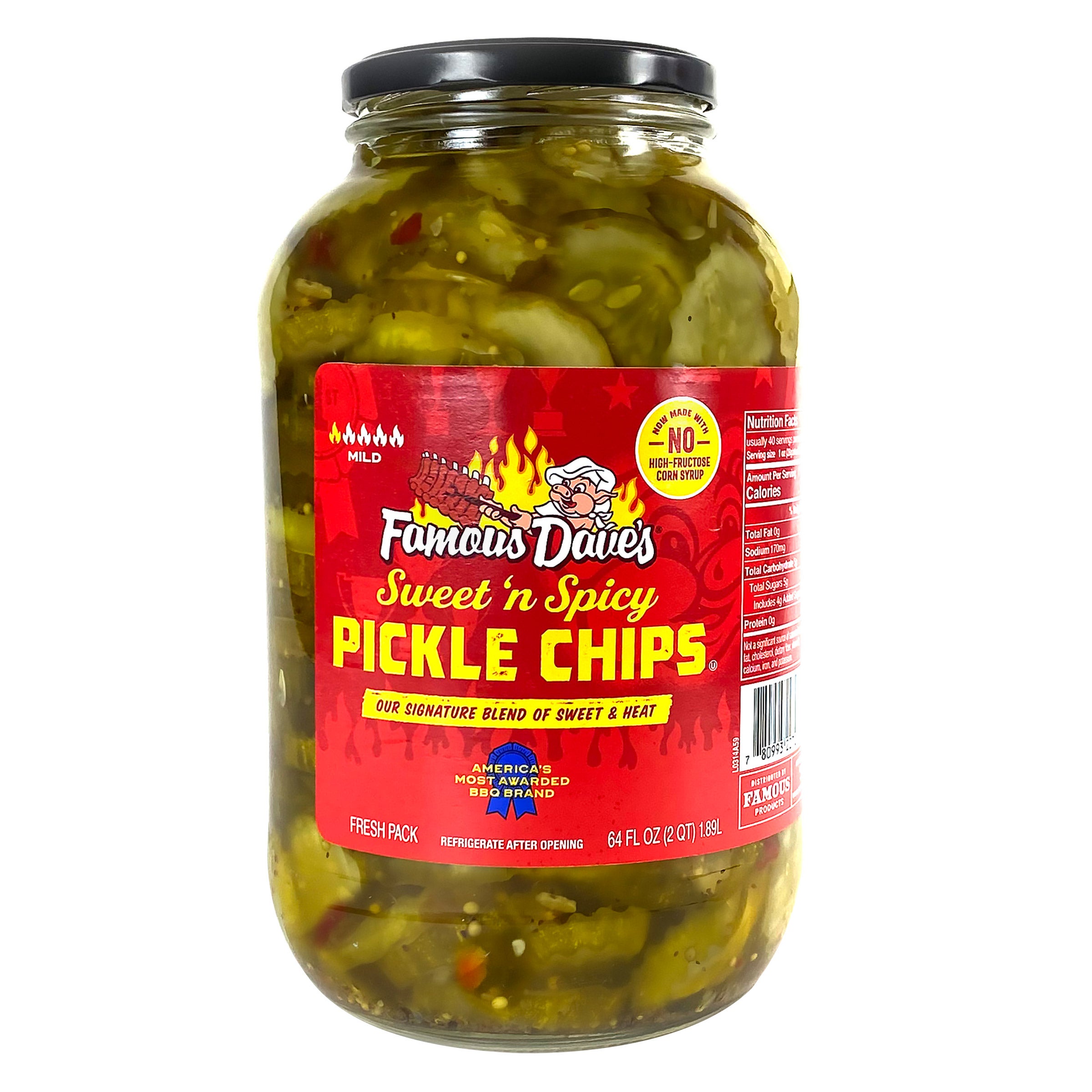 FAMOUS DAVE'S SWEET N SPICY PICKLES 64 OZ